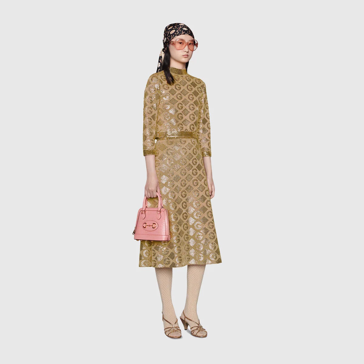 Lamé G rhombi jacquard skirt - 2