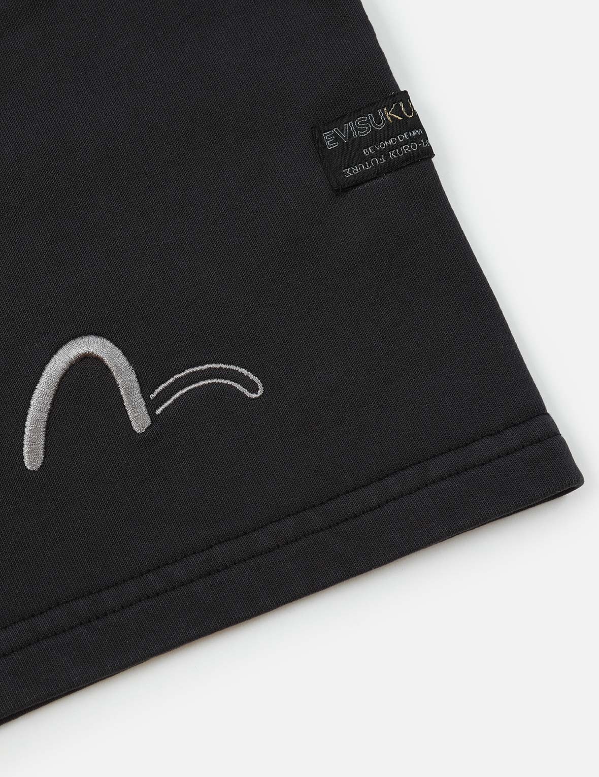 Distorted Kamon Embroidery Sweat Shorts - 9