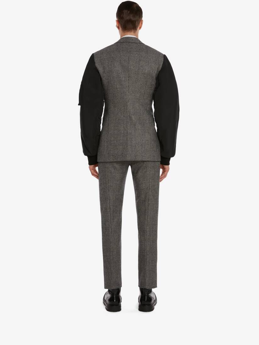 Oversize Parka Sleeves Tailored Jacket in Grey - 4