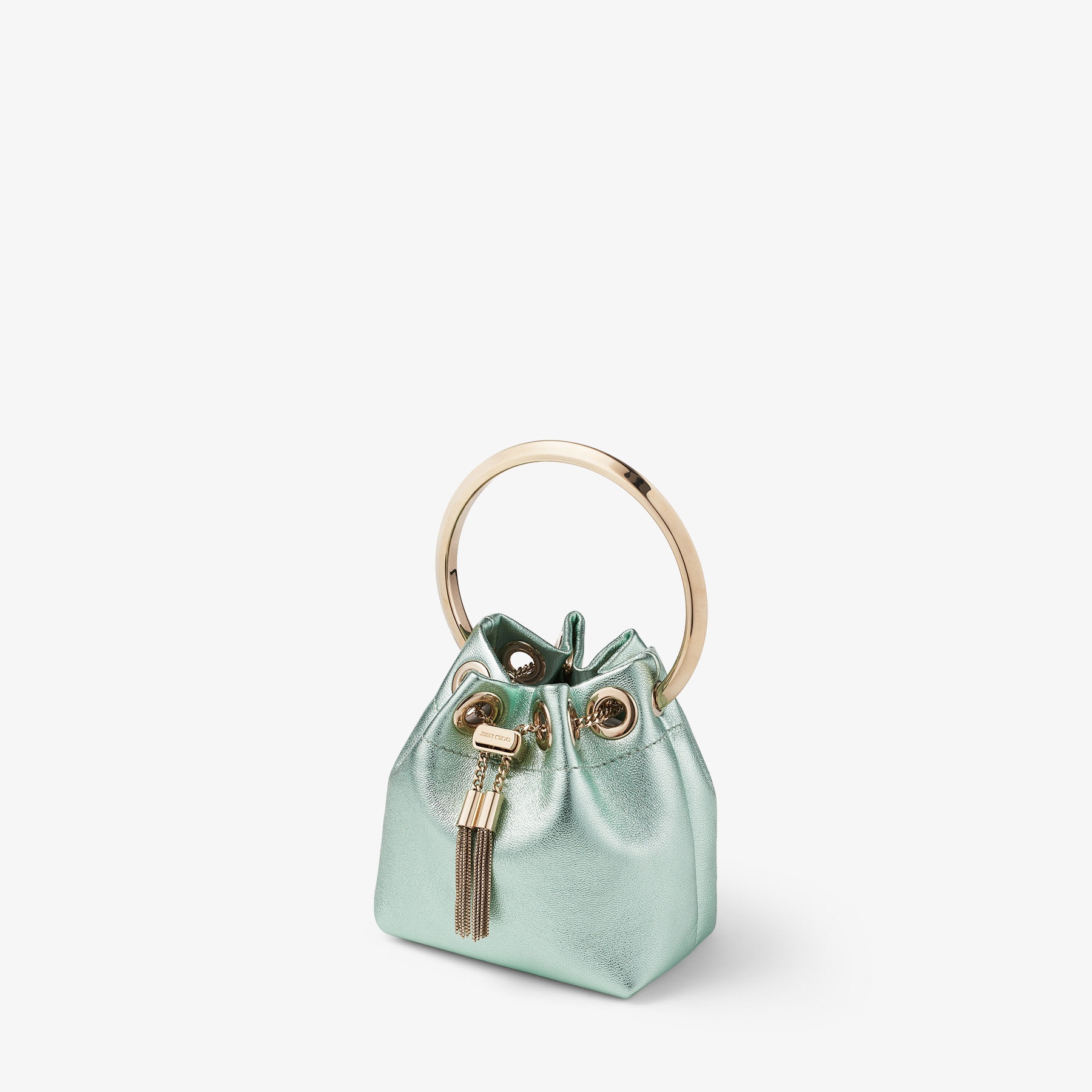 Micro Bon Bon
Smoke Green Metallic Nappa Mini Bag - 2