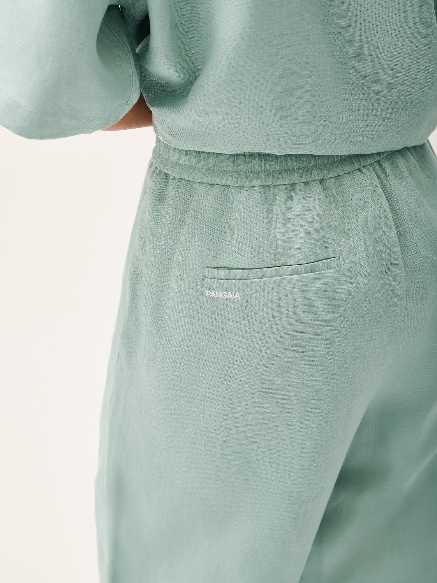 Women's DNA Aloe Linen Trousers - Eucalyptus-Blue - 4