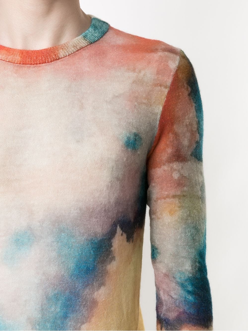 watercolour crew neck jumper - 5