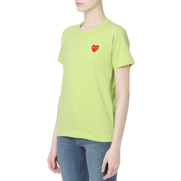 (WMNS) COMME des GARCONS PLAY Round Neck Short Sleeve Tee 'Green' AZ-T271-051-2 - 4