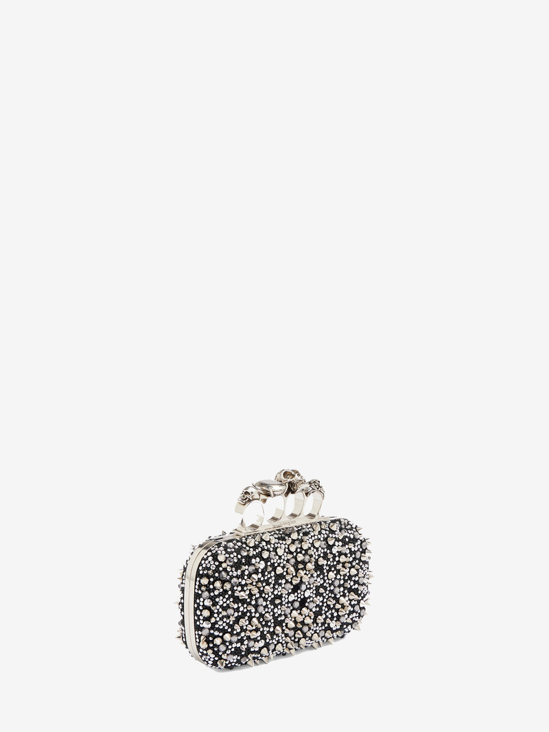 Alexander McQueen Women's Knuckle Clutch in Black outlook