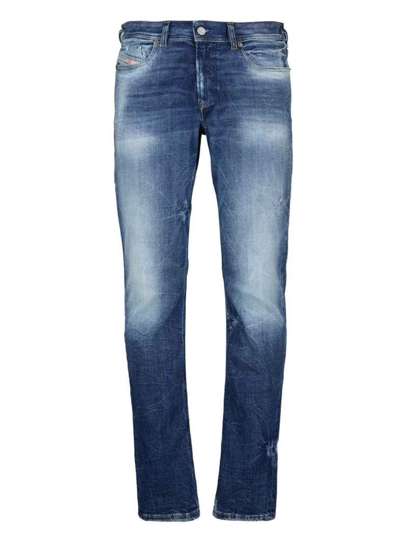faded-wash slim-fit jeans 1