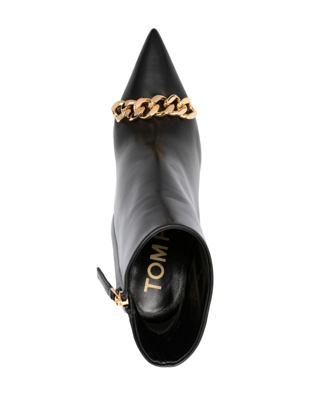 chain-detail leather ankle boots - 4