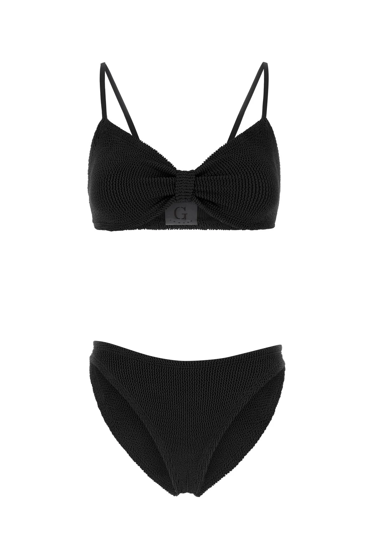 Black stretch nylon Alicia bikini - 1