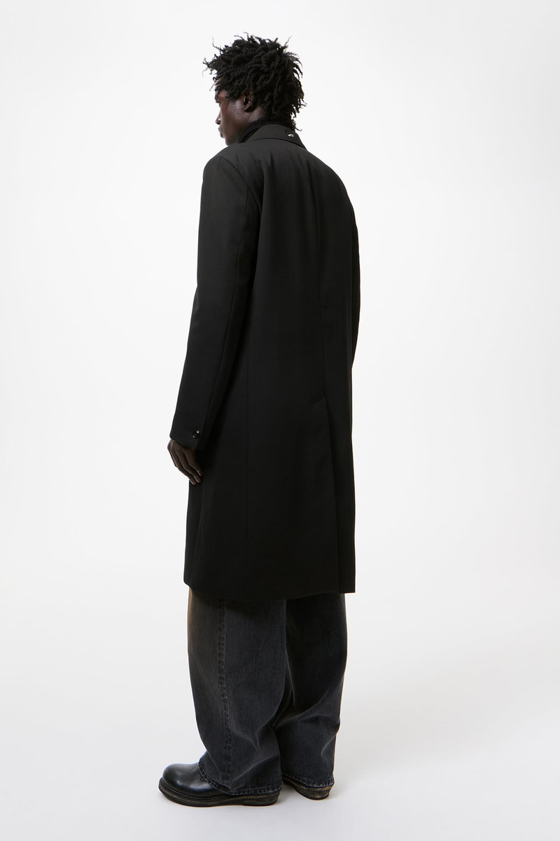 Dolphin Coat Coarse Black Gabardine 4