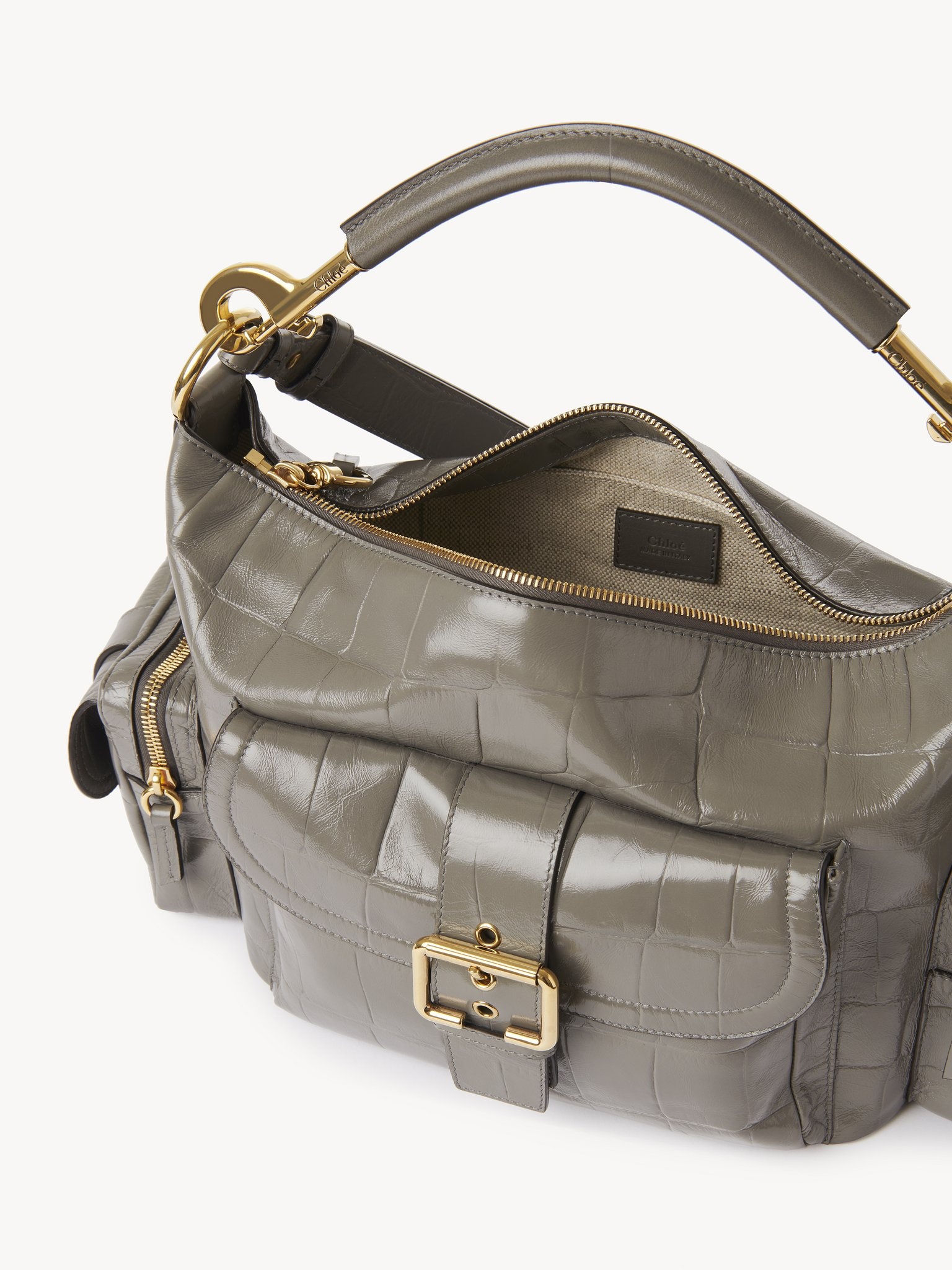 CAMERA BAG IN CROCO-EFFECT LEATHER - 5