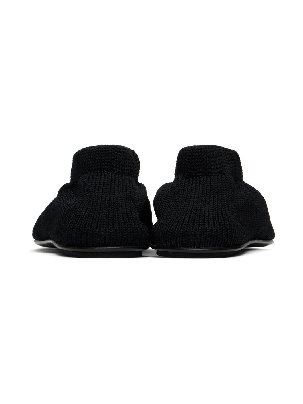 Black 'The Knitted' Ballerina Flats - 2