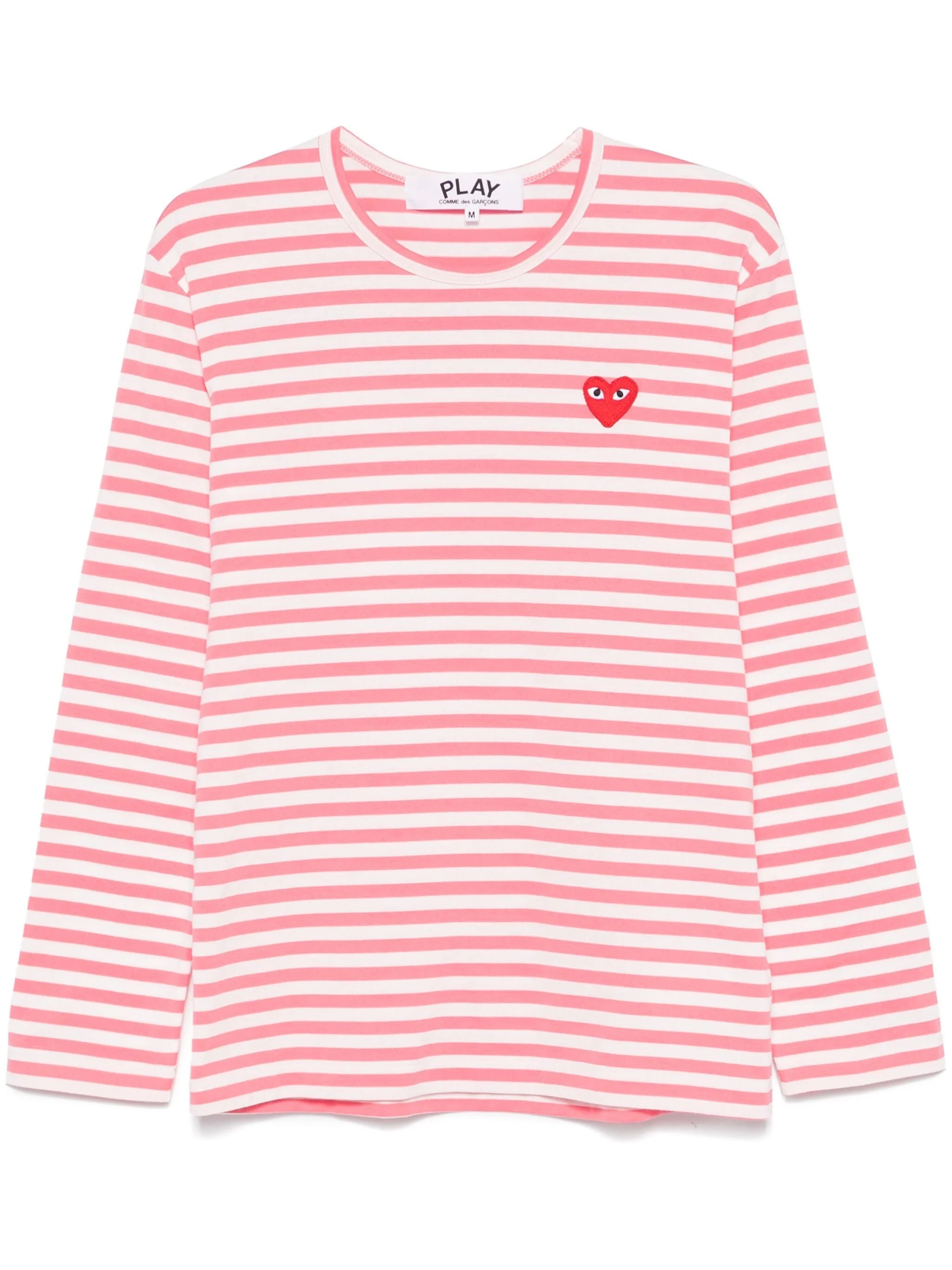 UNISEX STRIPED TEE RED HEART - PINK - 1