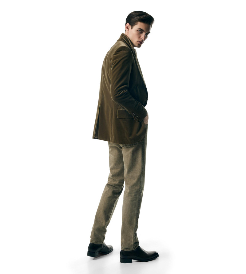 KHAKI STANDARD FIT DENIM 4