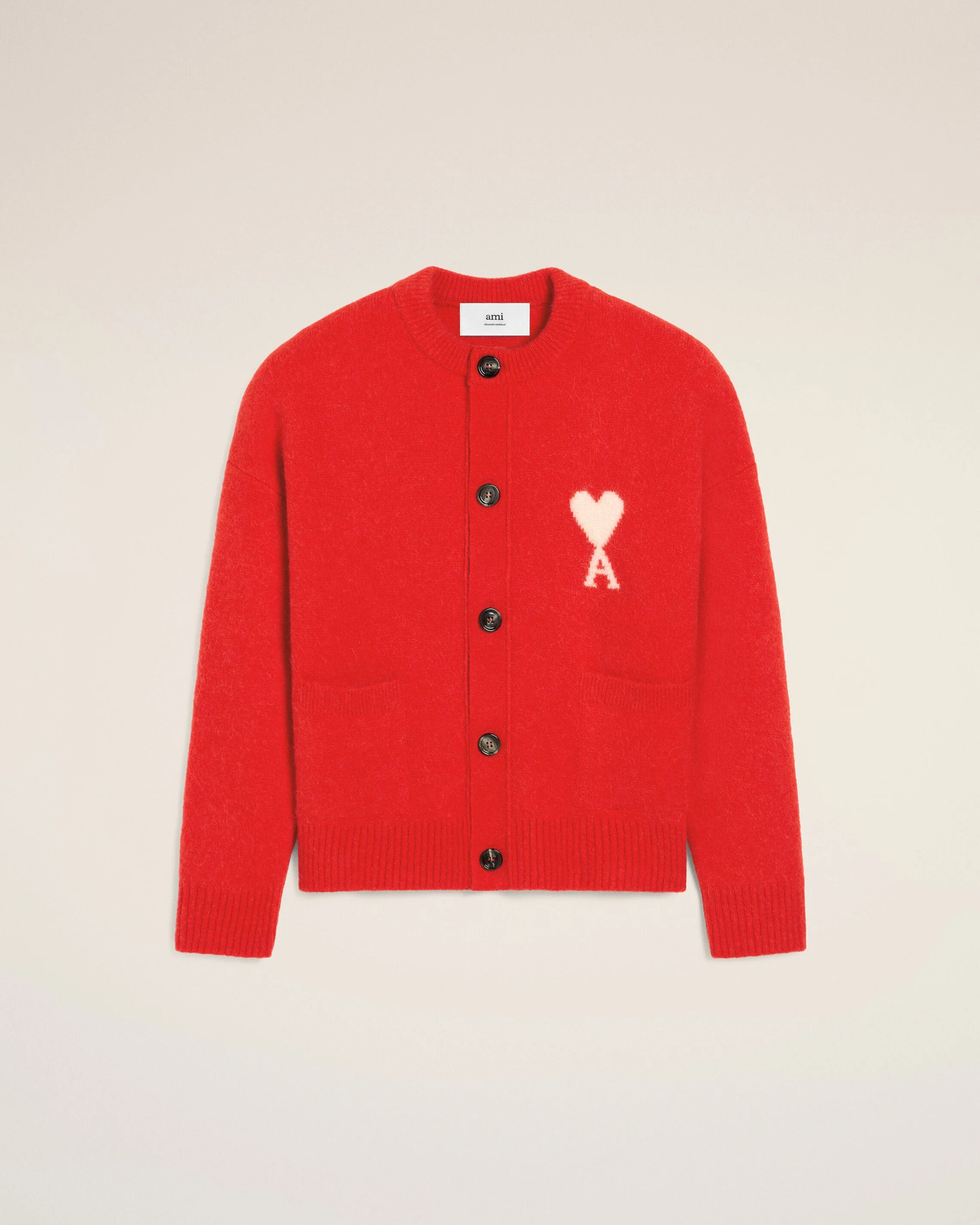 RED ALPACA AMI DE COEUR CARDIGAN - 1