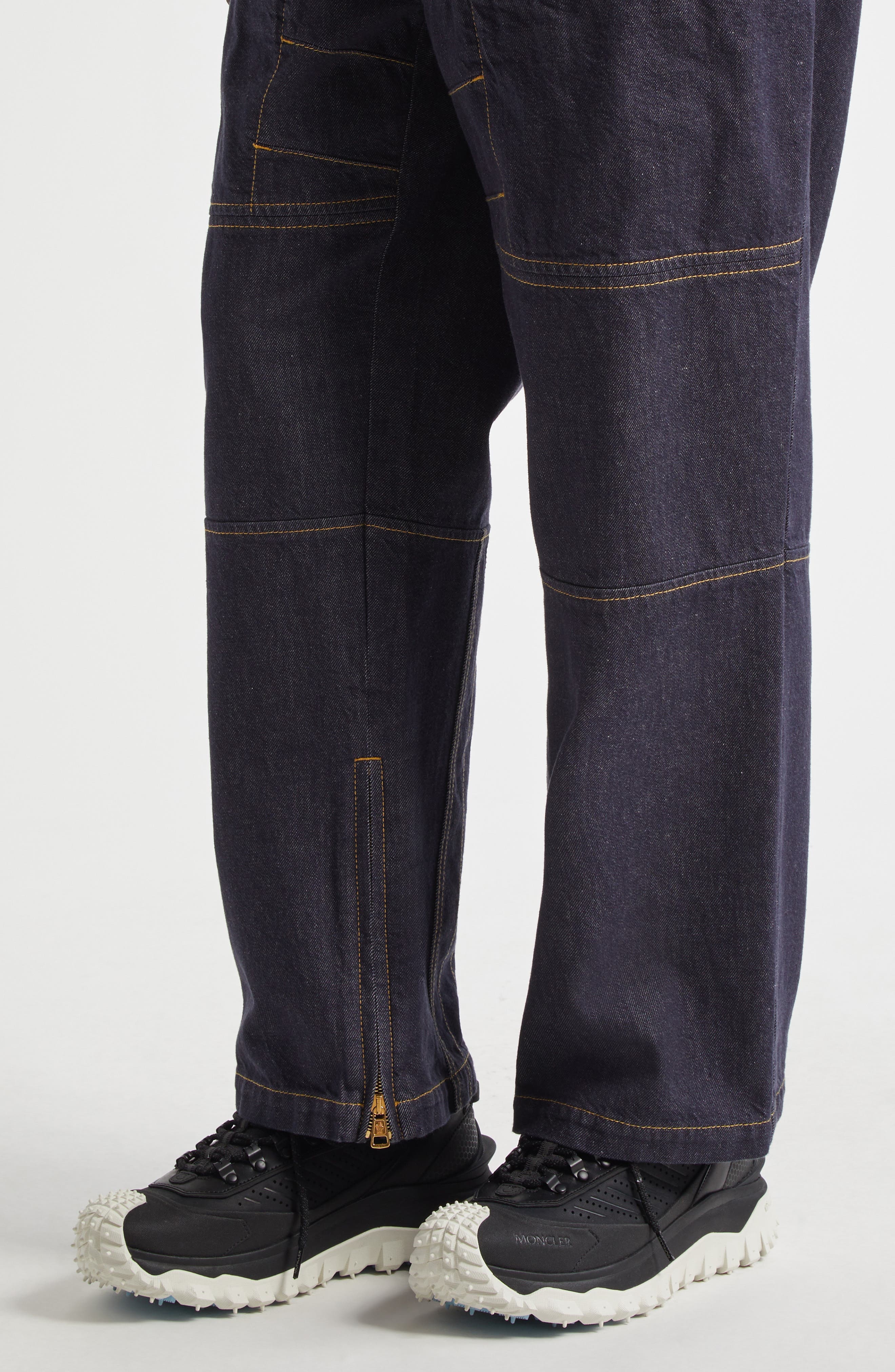 Moncler Genius x Mercedes-Benz by Nigo Zip Hem Cargo Jeans in 77A - 5
