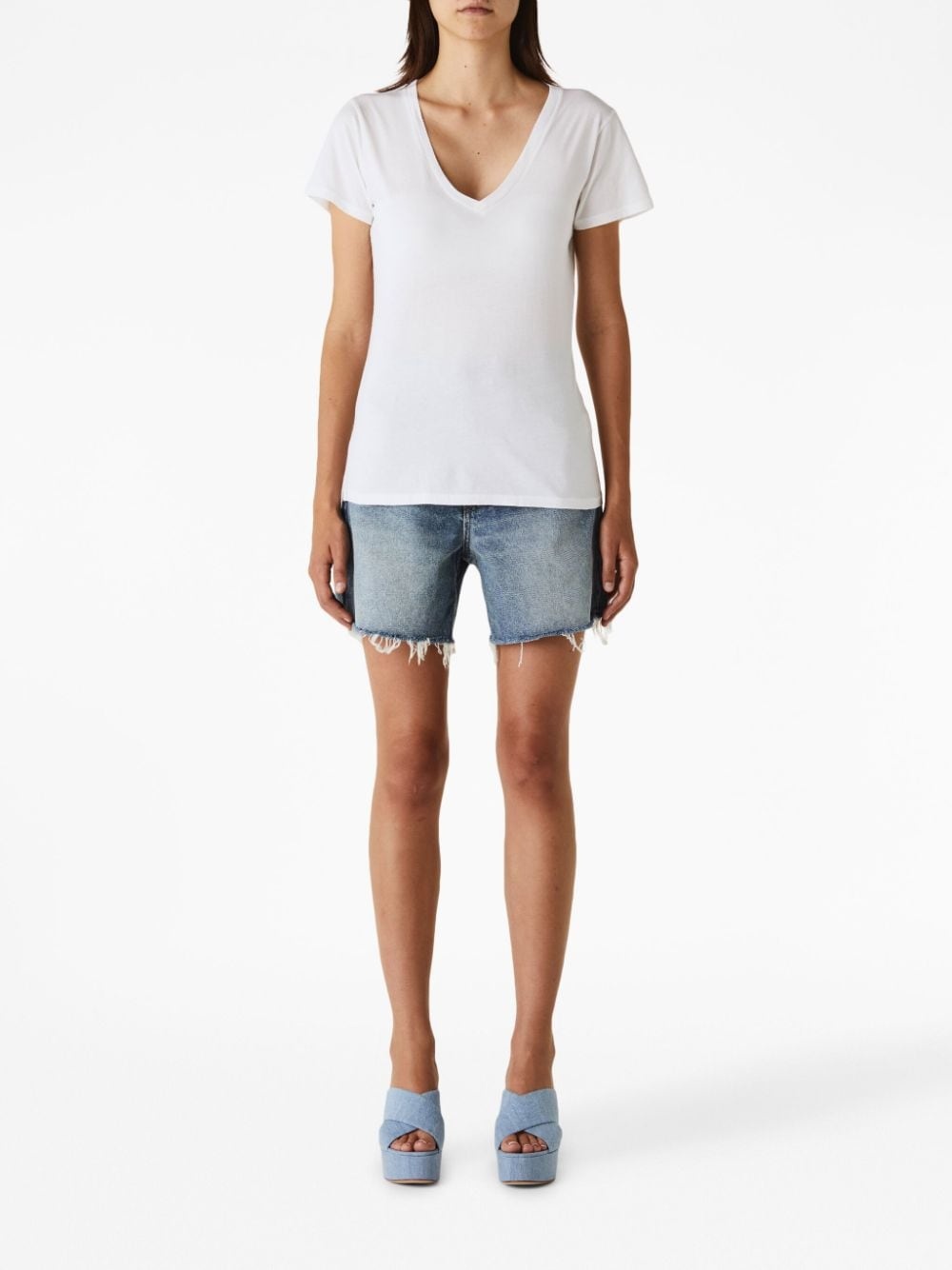 V-neck cotton T-shirt - 2