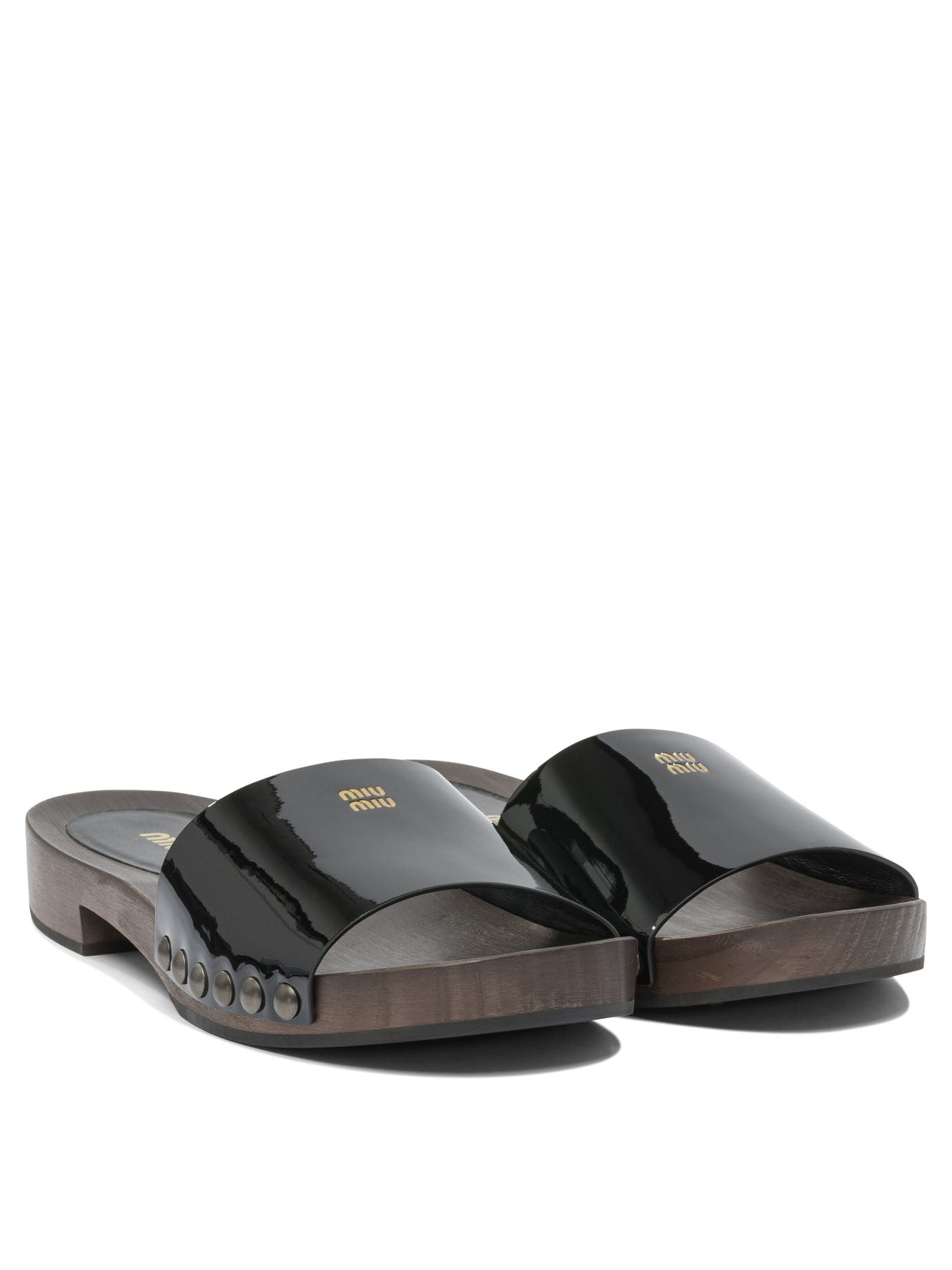 Miu Miu Patent Leather Clogs 30mm - 2