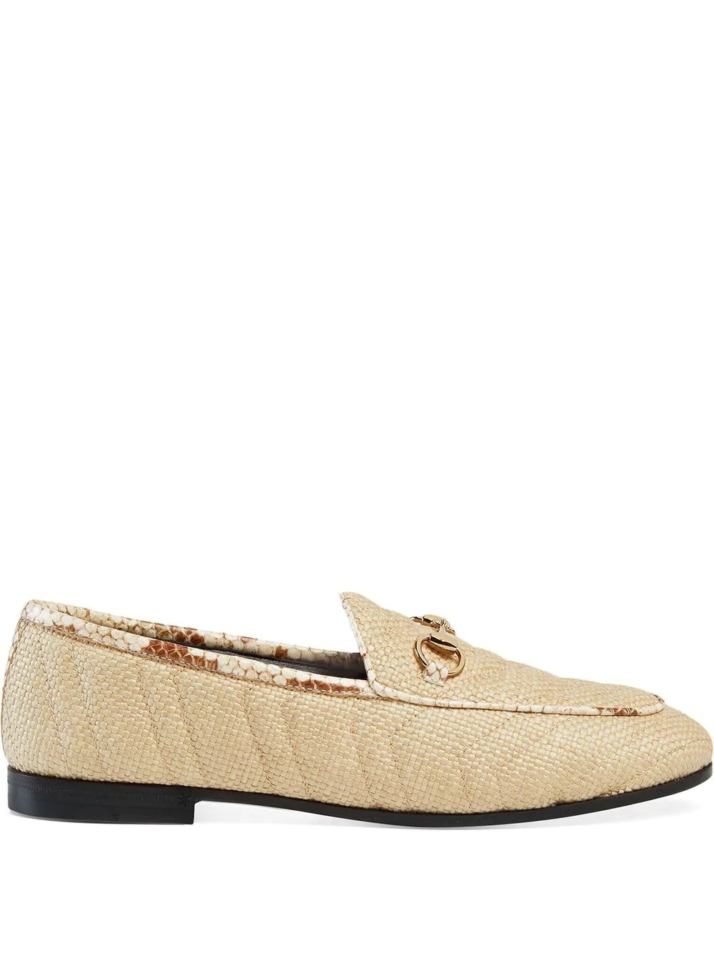 Women's Gucci Jordaan chevron raffia loafer - 1