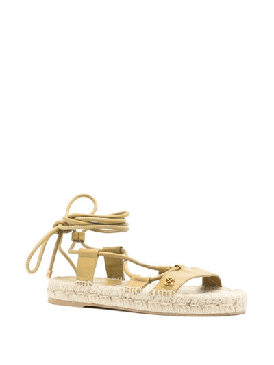 Off-White Arrows-plaque lace-up espadrilles outlook