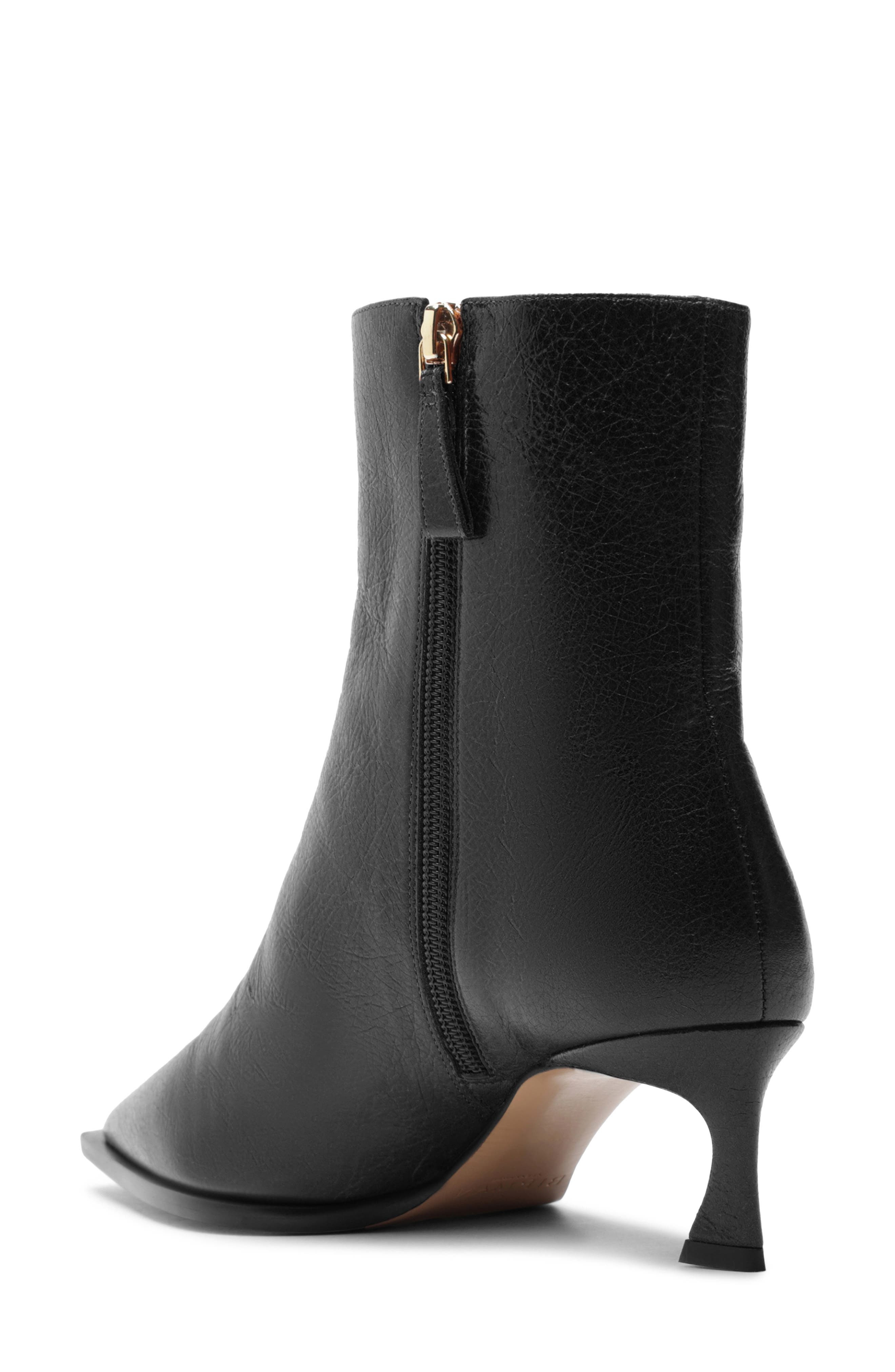 Alexandre Birman Myra Pointed Toe Kitten Heel Bootie in Black at Nordstrom - 2