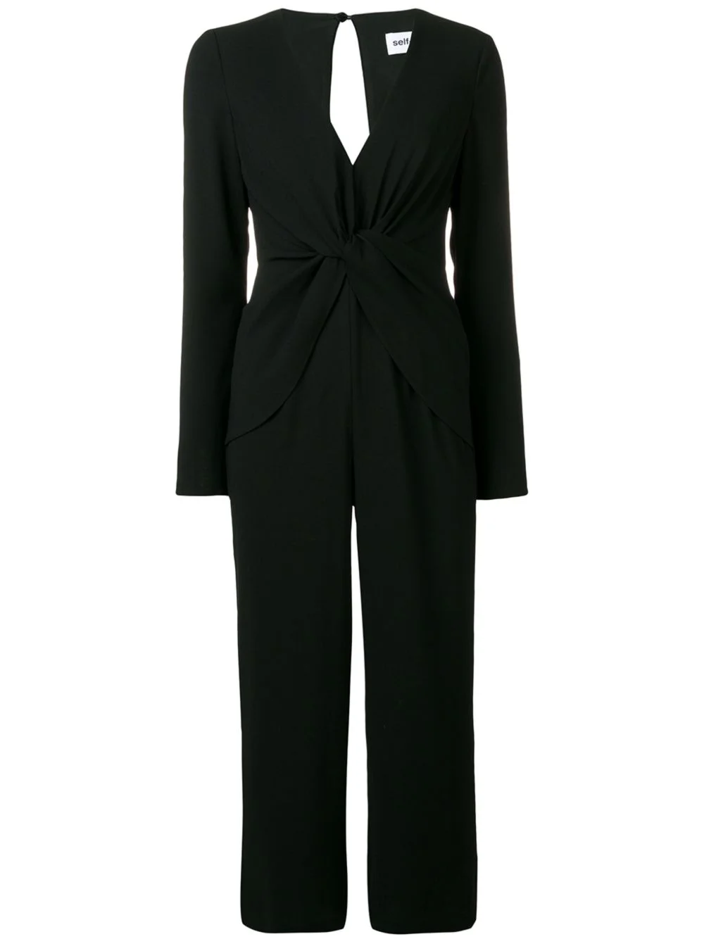 knot front jumpsuit - 1