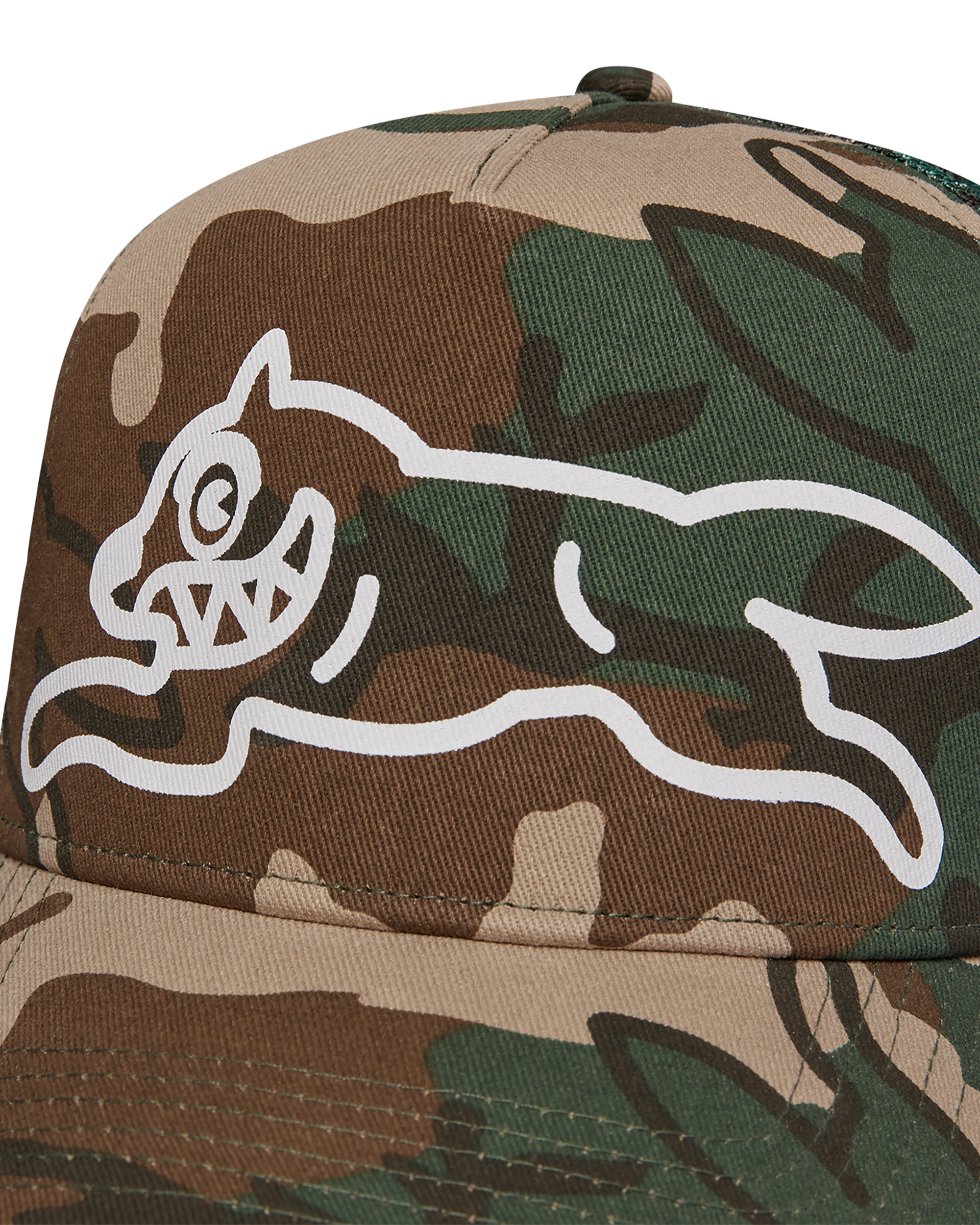 RUNNING DOG WOODLAND CAMO TRUCKER CAP - 3