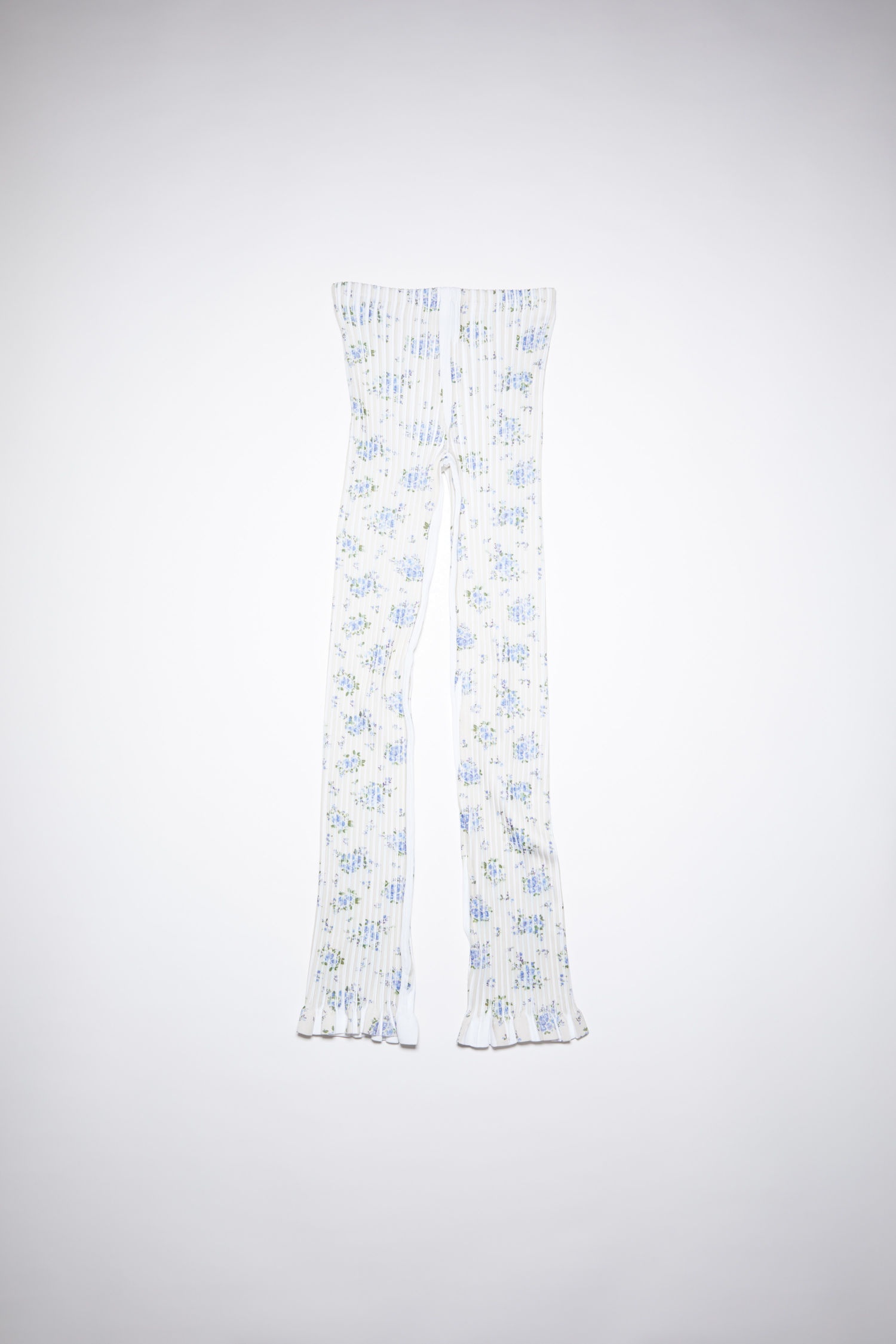 Ribbed trousers - Beige/blue - 1