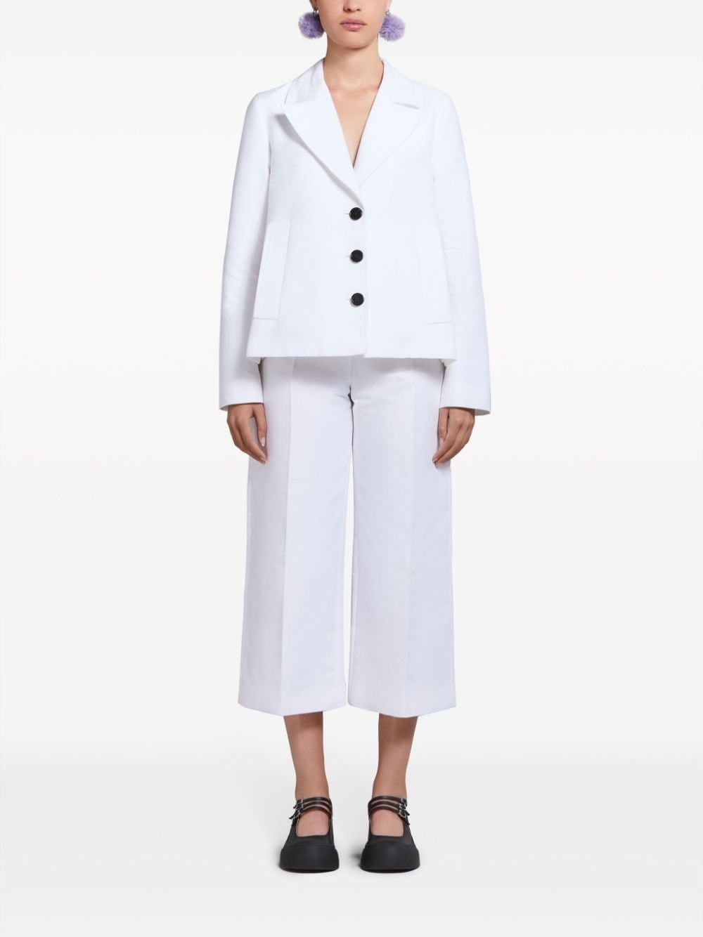 wide-leg cropped trousers - 2