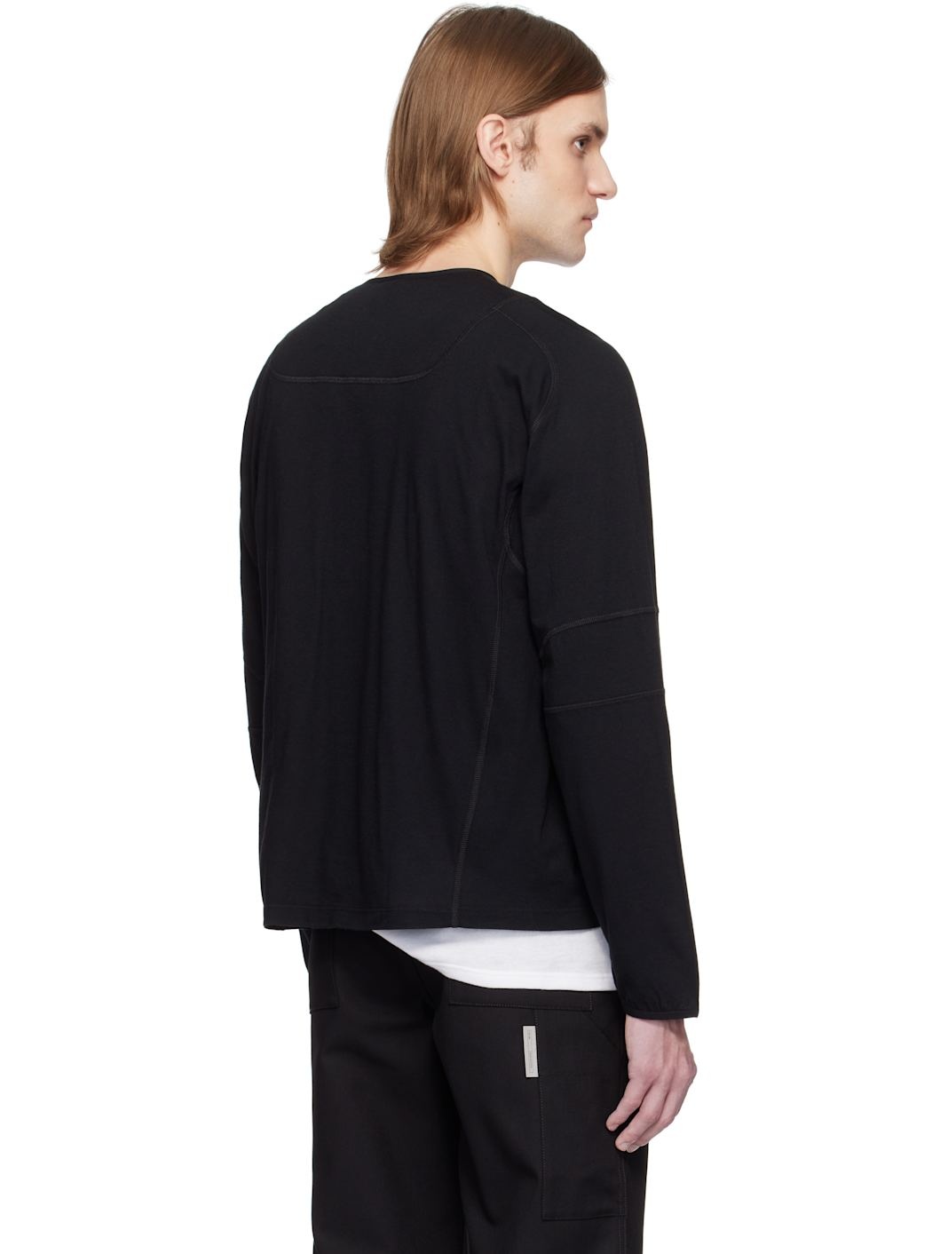 Black Light Interlock Long Sleeve T-shirt - 3