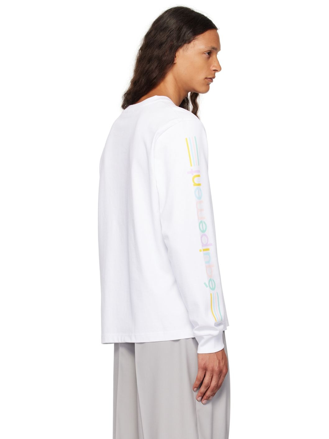 White Pastel Court Long Sleeve T-Shirt - 3