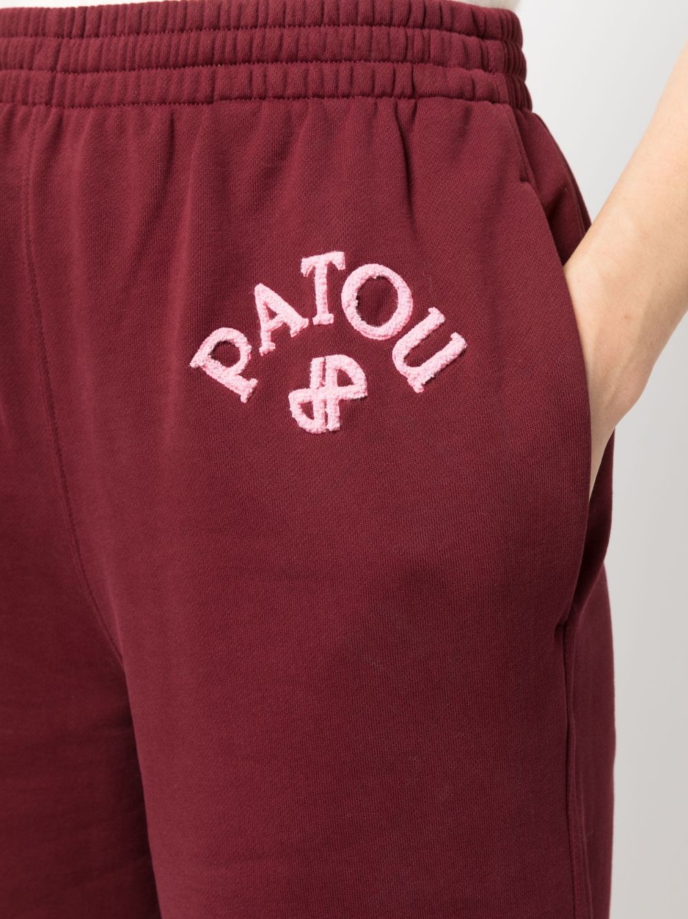 appliquÃ©-logo organic cotton track pants - 5