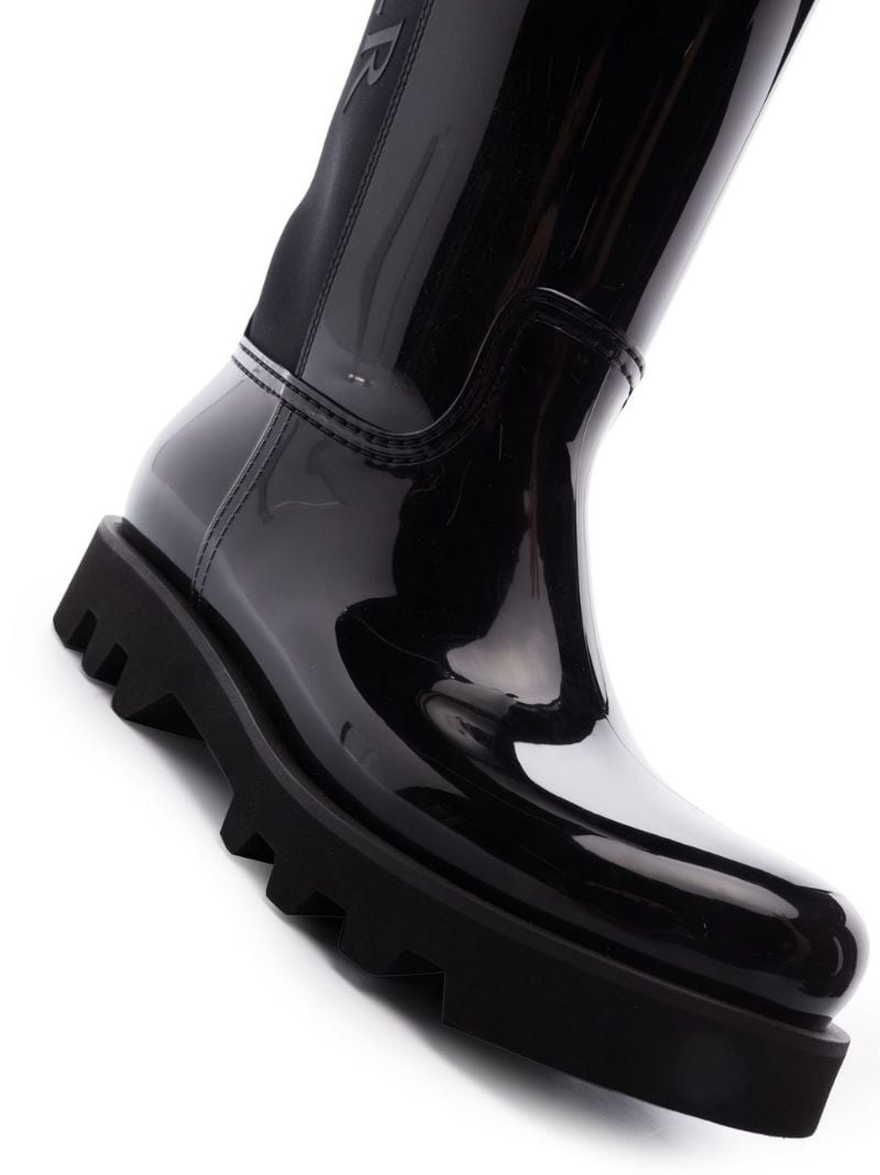 logo-print knee-high boots - 2