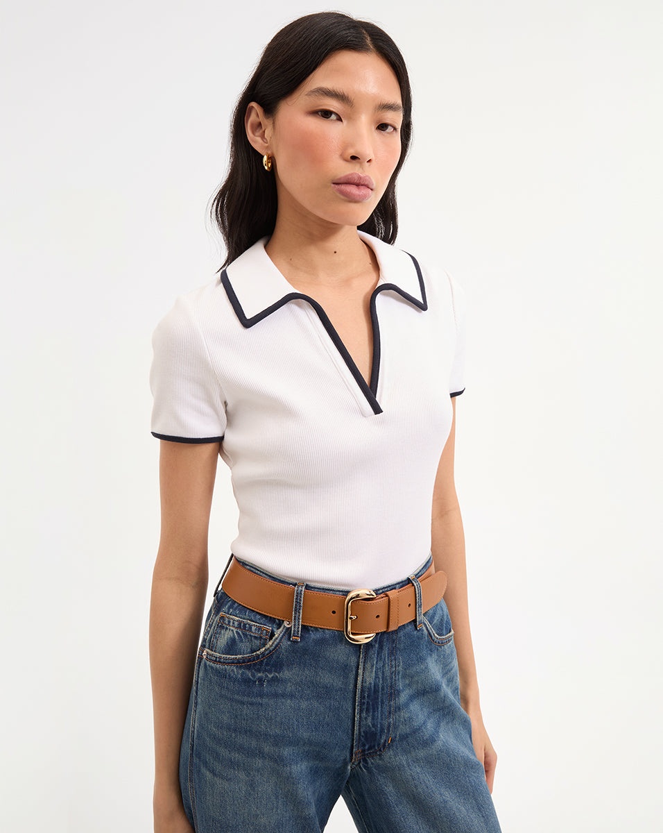 KEARNEY TEE WITH CONTRAST PIPING - 2
