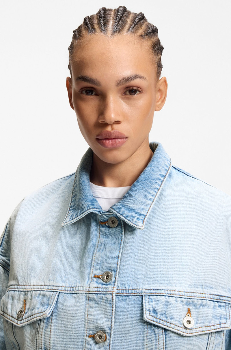 BOXY-FIT JACKET IN BLUE RIGID DENIM 5