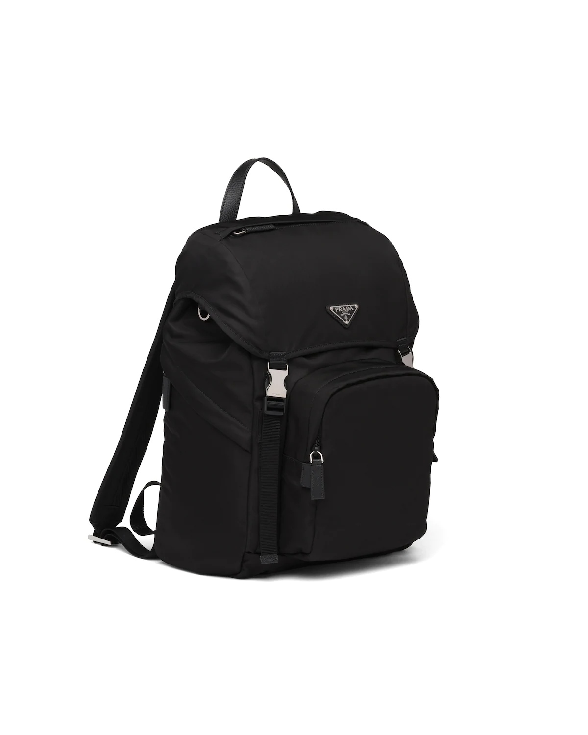 Nylon and Saffiano Leather Backpack - 3