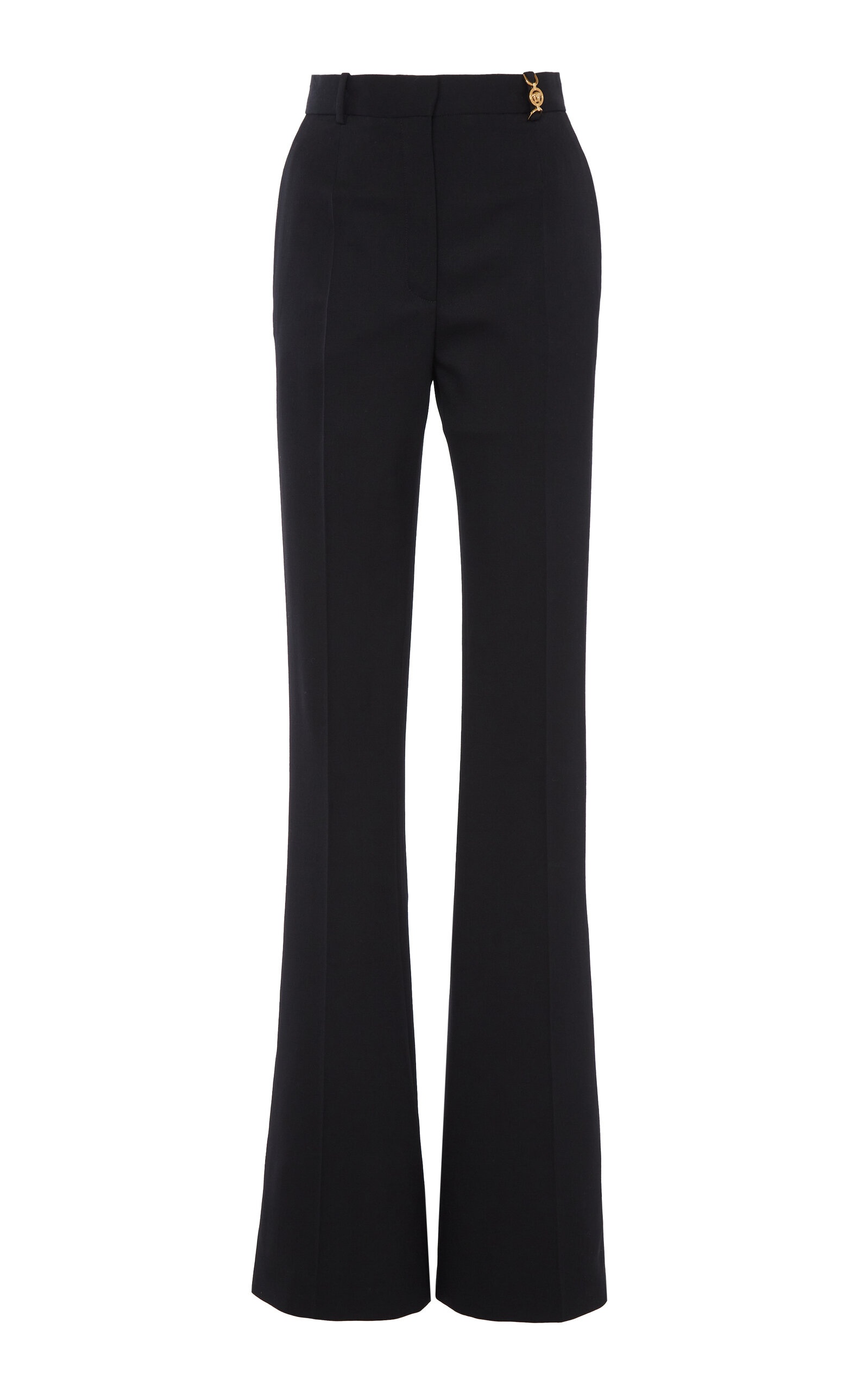 Stretch Wool Flare Pants black - 1