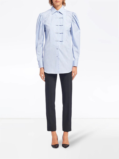 Prada striped button-up shirt outlook