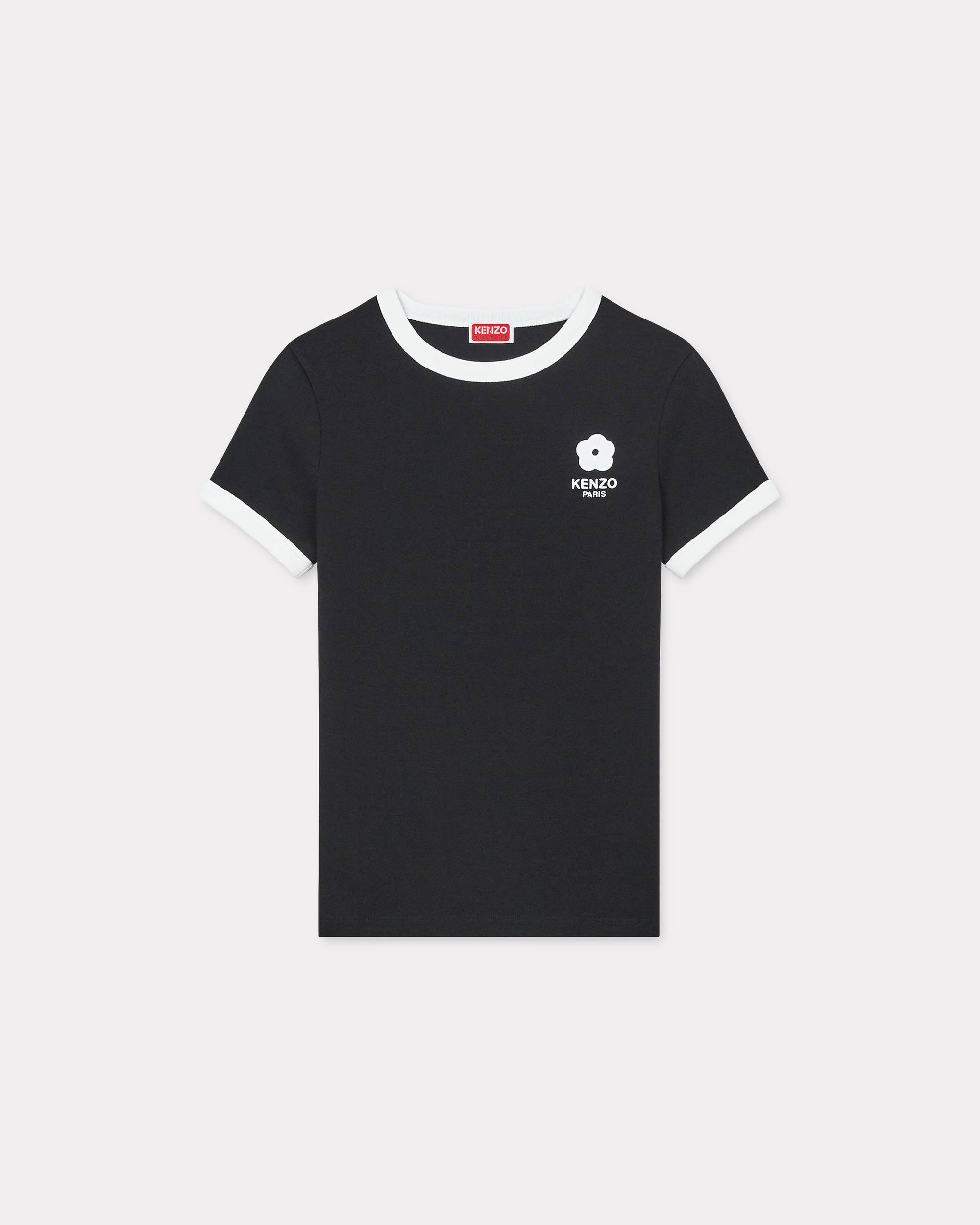 【KENZO】(W) Boke Flower 2.0 Embroidered Rib T-Shirt Black KENZO 'Boke Flower 2.0' embroidered rib T-shirt | REVERSIBLE