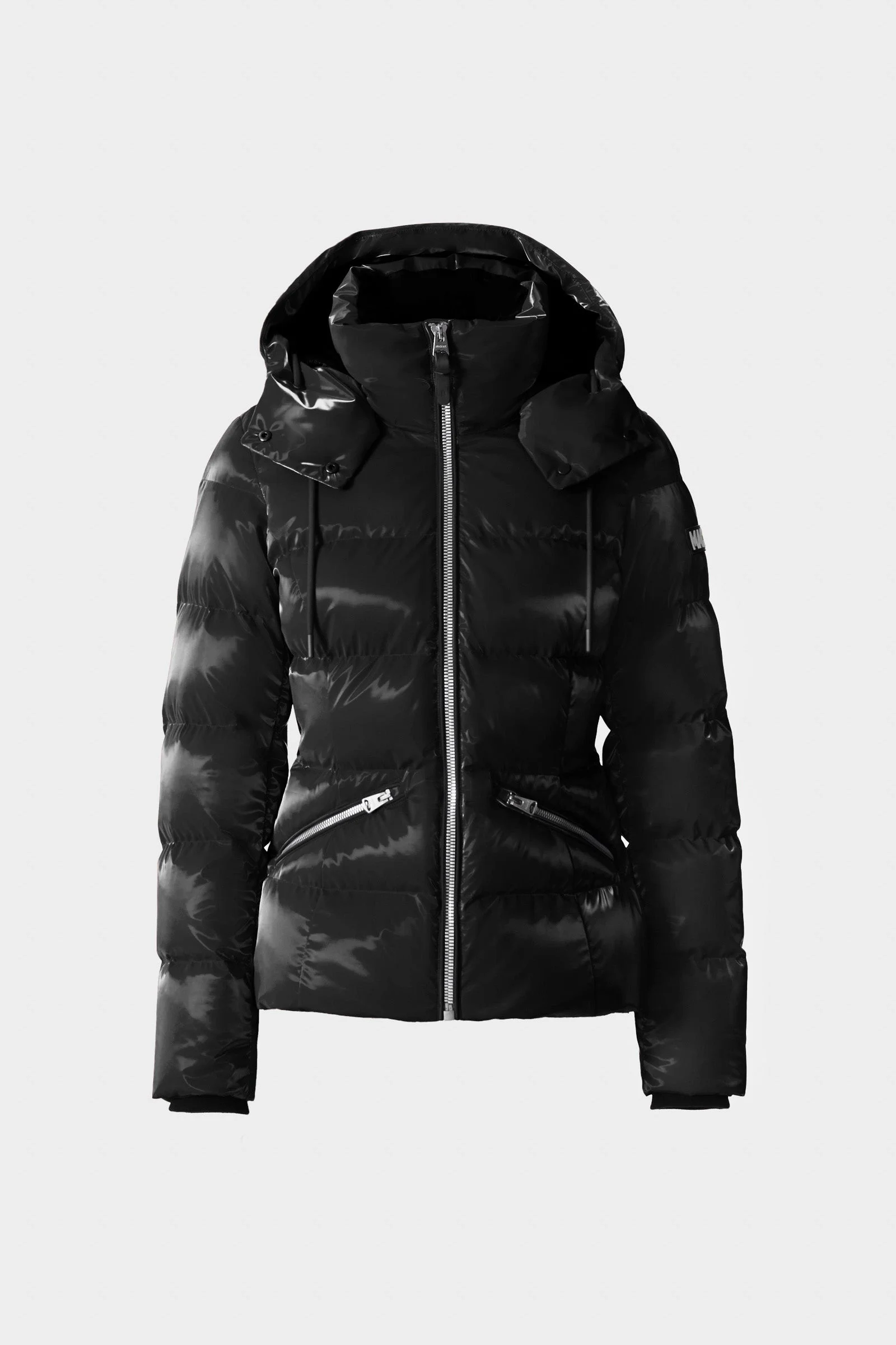 MADALYN-GLO High-Gloss Down Jacket With Removable Hood - 1