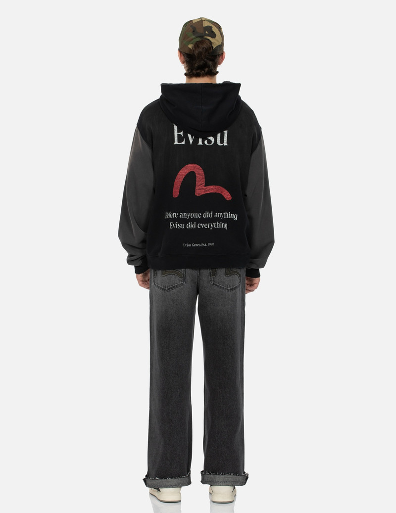 SEAGULL AND LOGO PRINT BOXY HOODIE 5