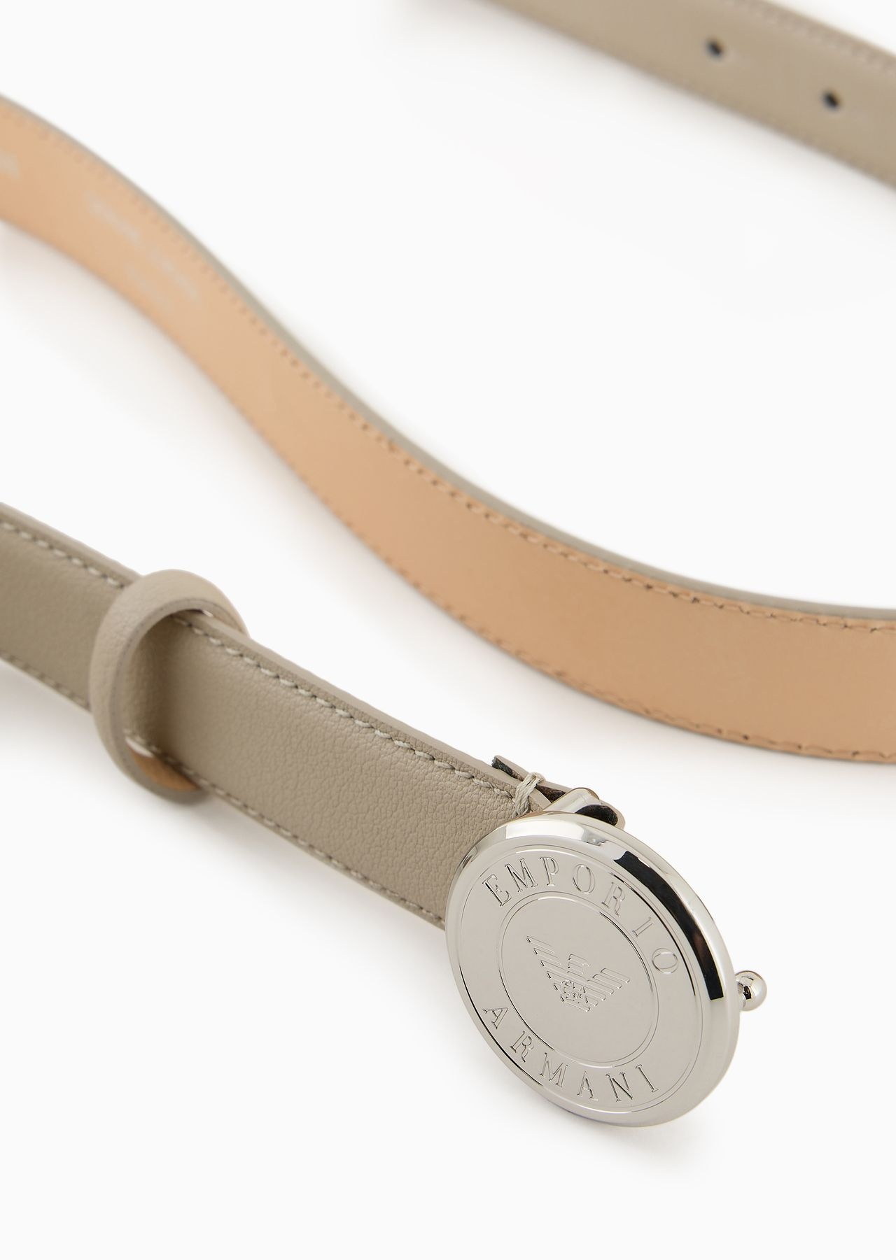 ASV full-grain regenerated leather belt with medallion buckle - 2