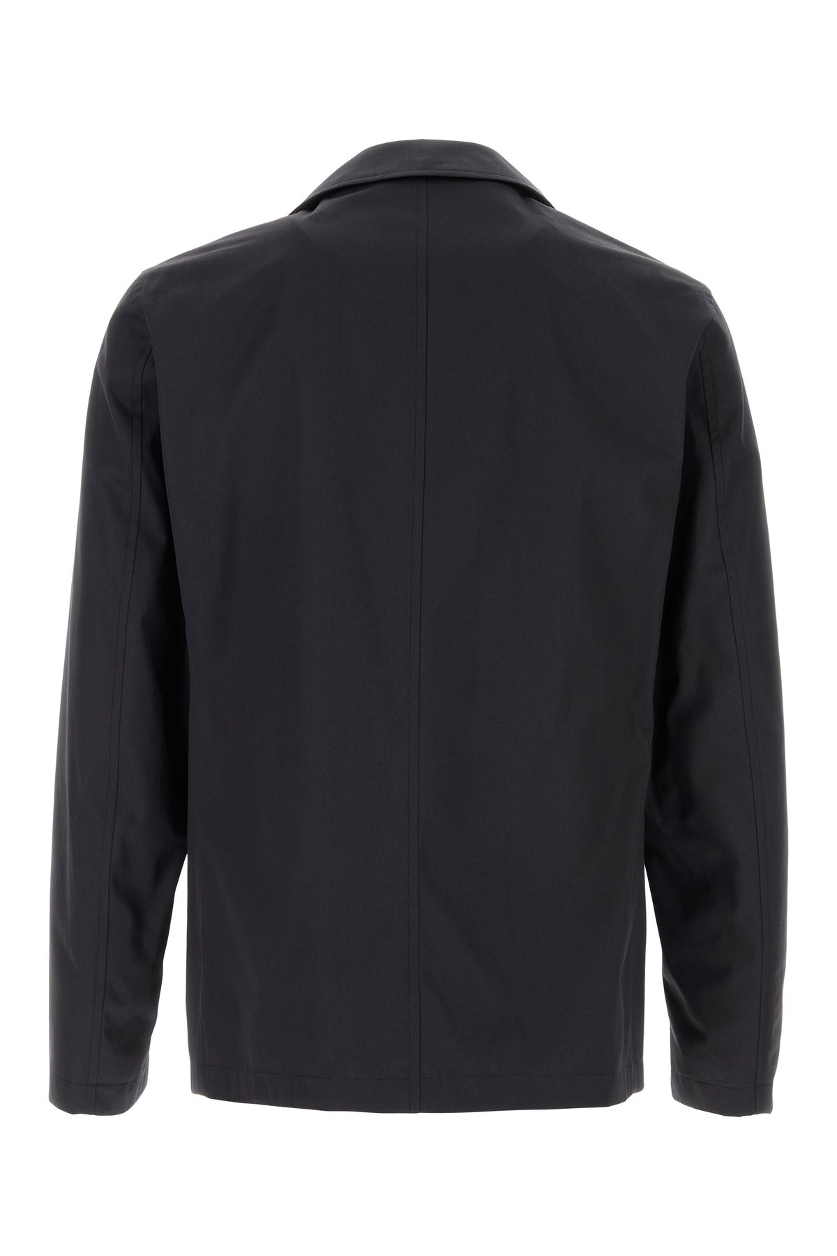 Navy blue cotton trench coat - 2