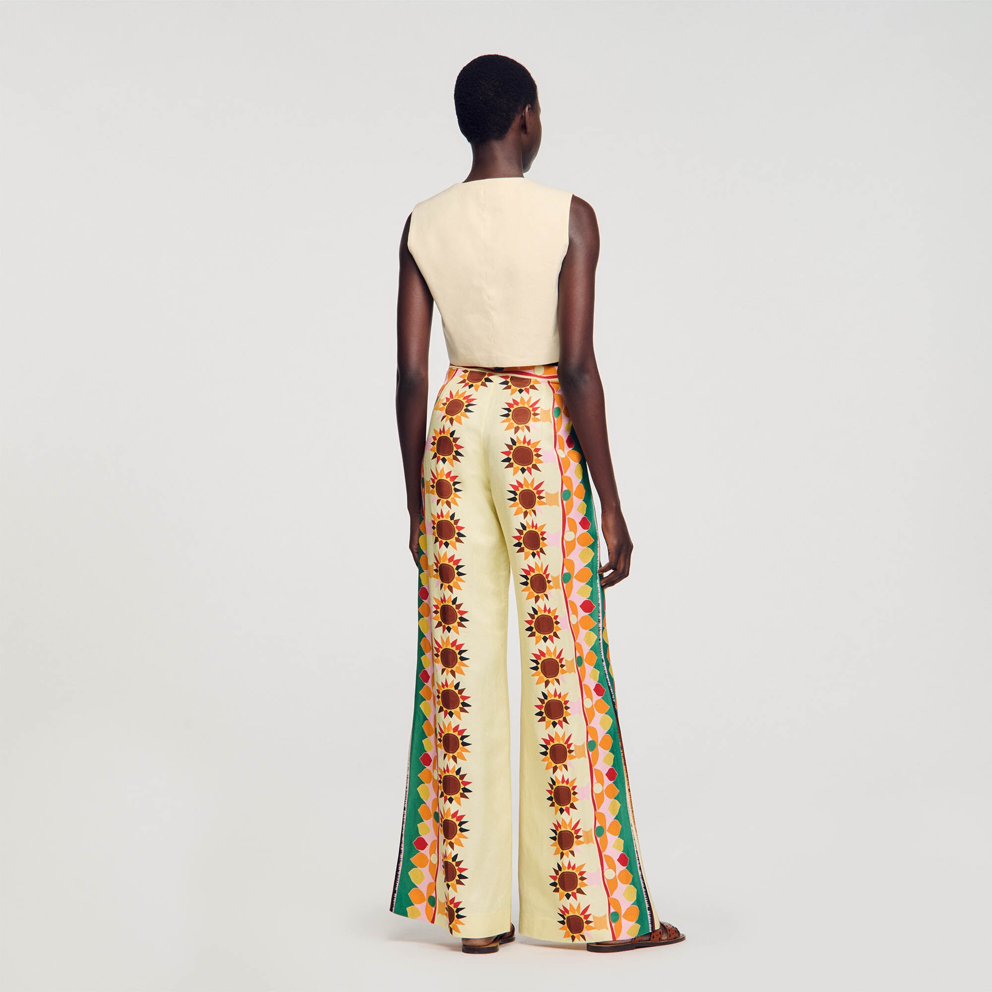 PRINTED FLARED TROUSERS - 6