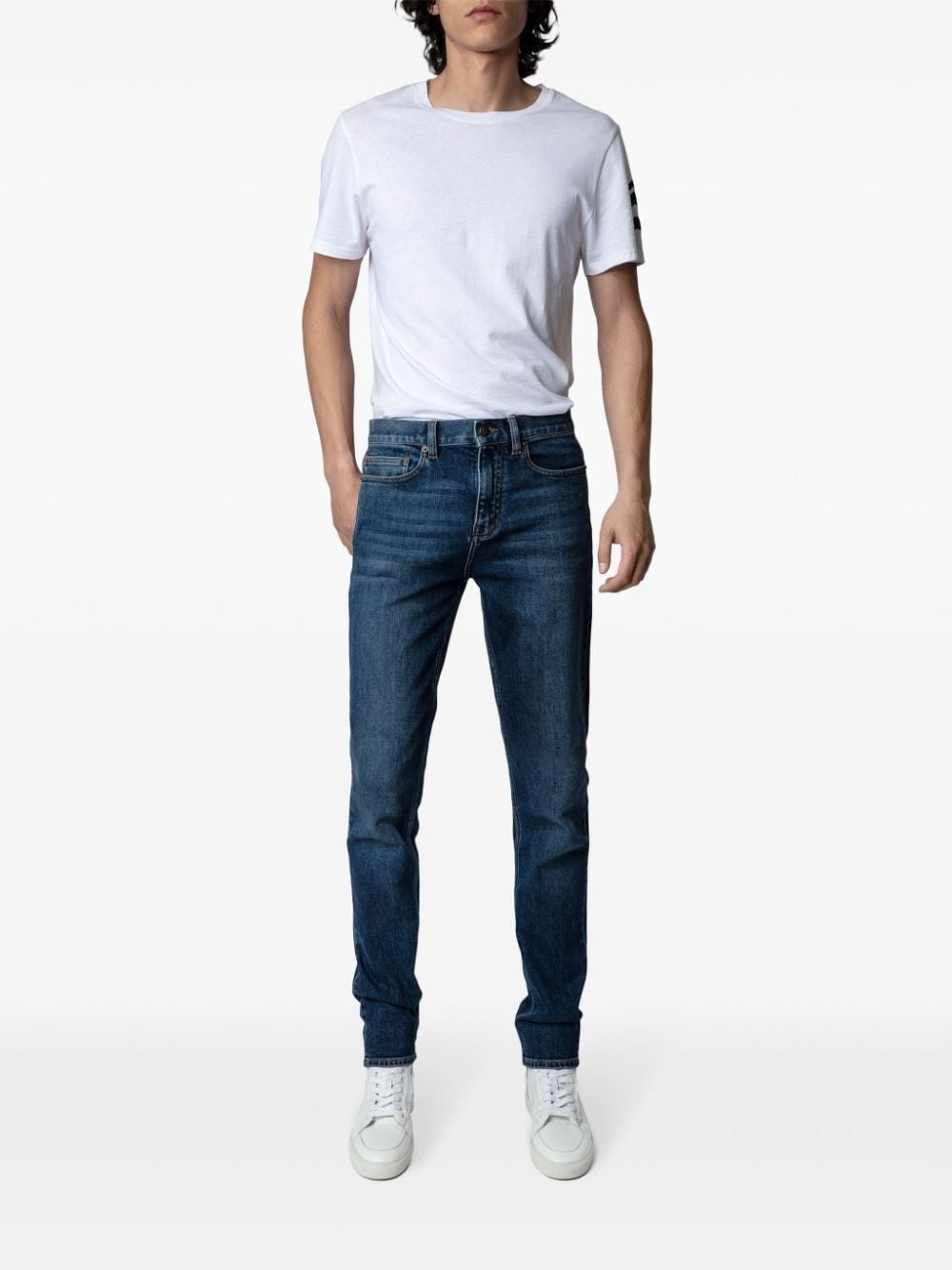 mid-rise slim-cut jeans - 2