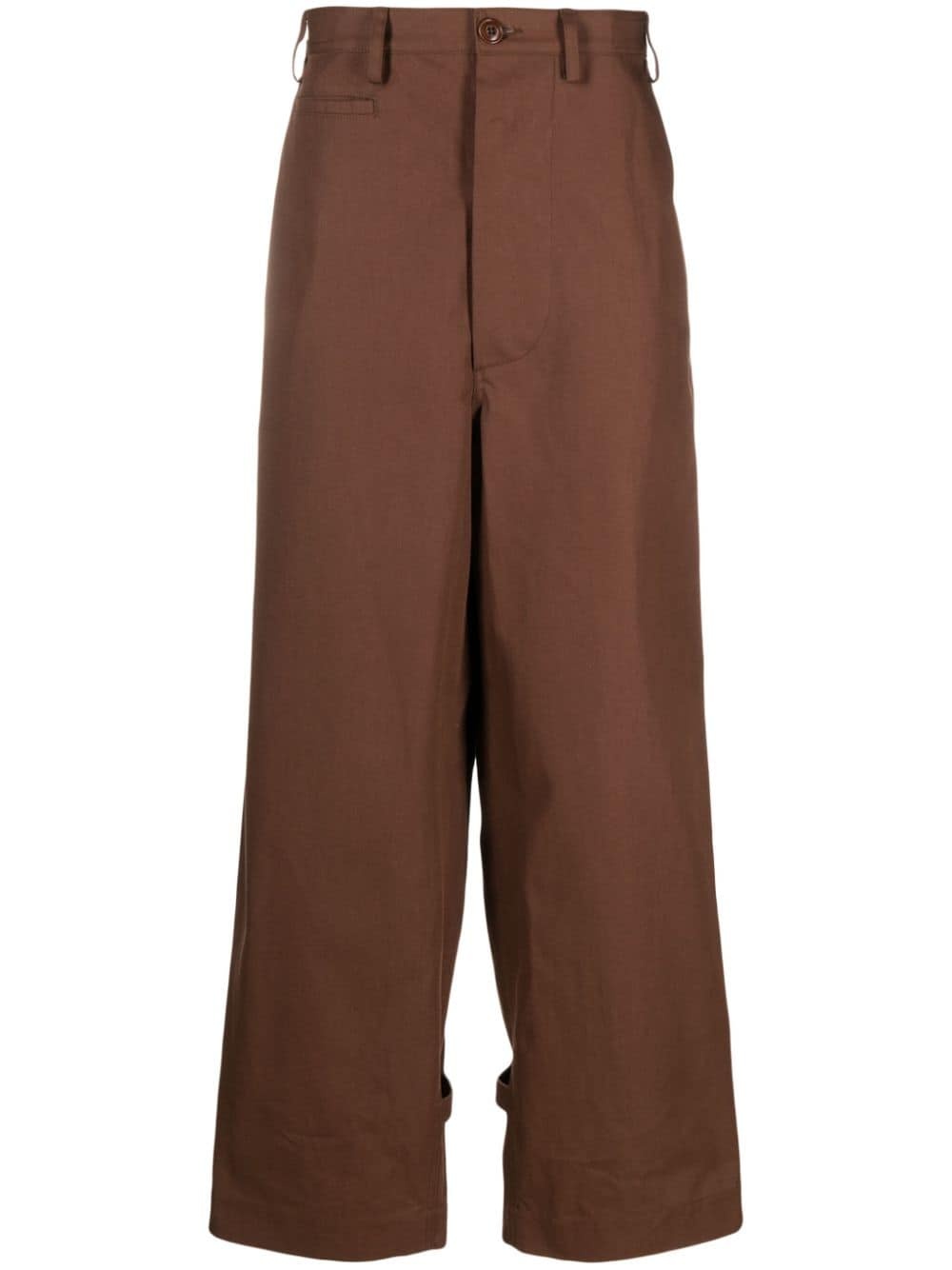three-pocket straight-leg trousers - 1
