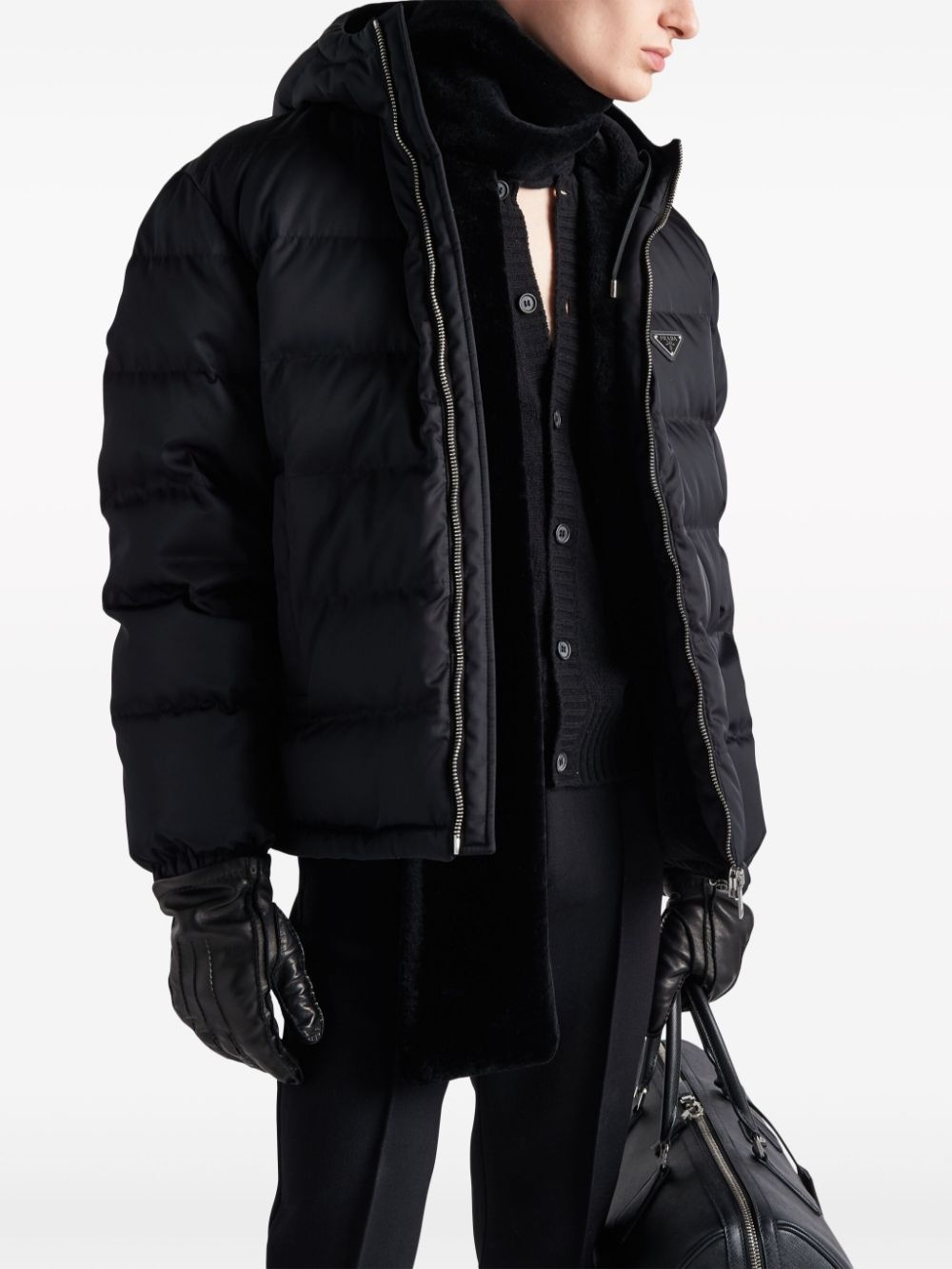 triangle-logo padded jacket - 3