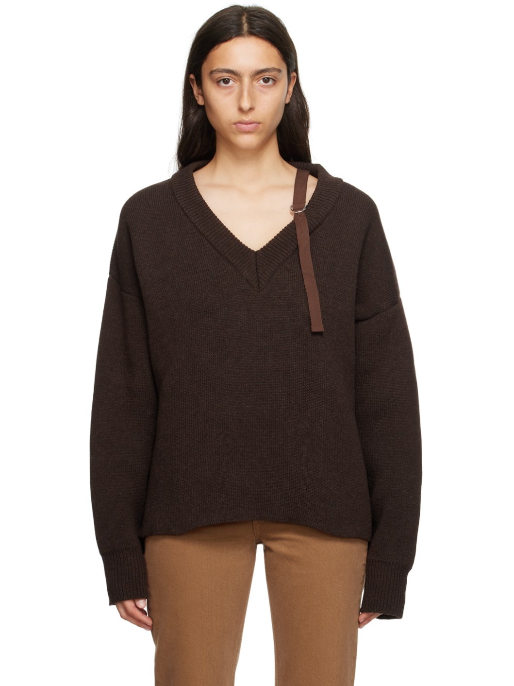 Brown Le Chouchou 'La Maille Sargas' Sweater - 1