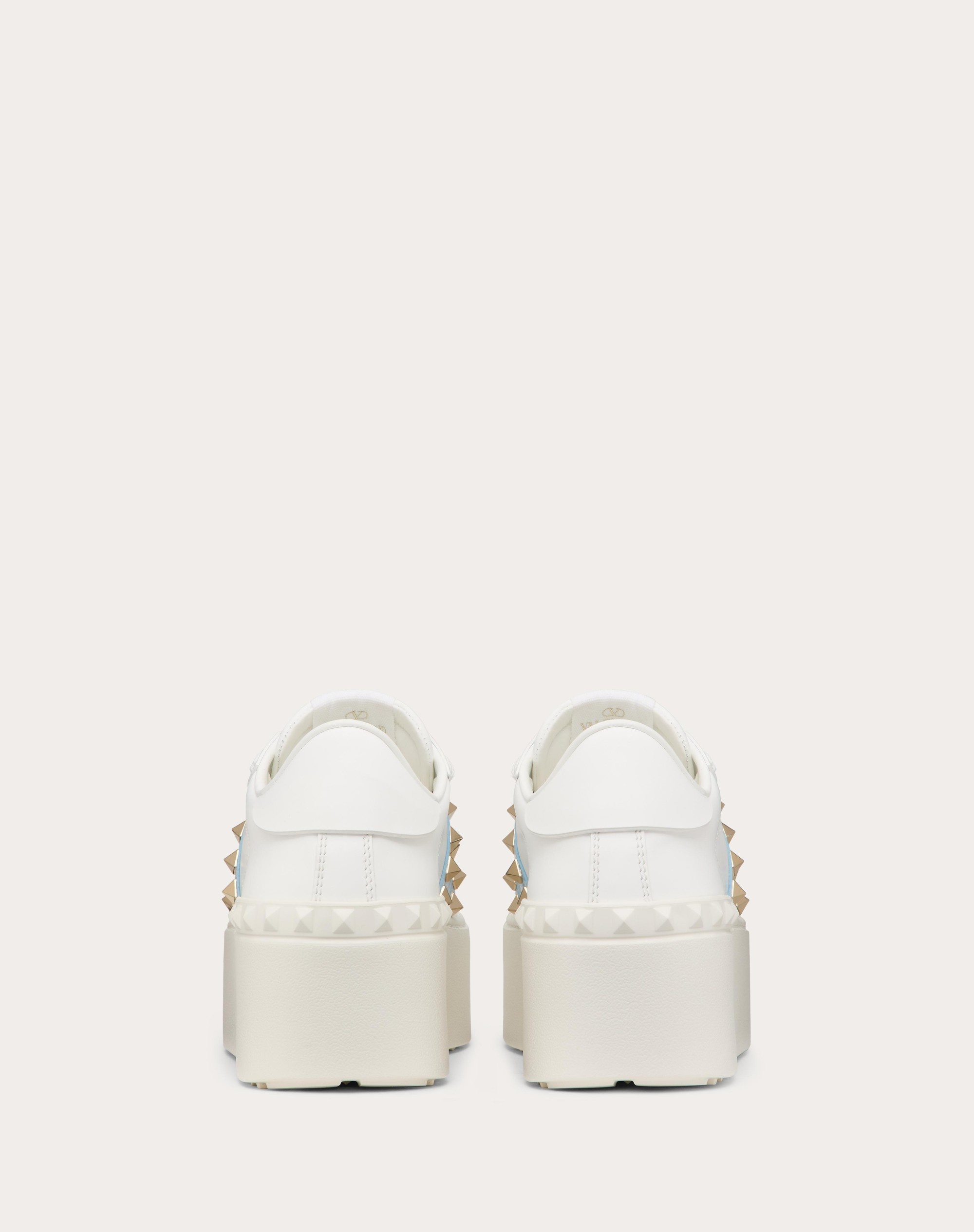 FLATFORM ROCKSTUD UNTITLED SNEAKER IN CALFSKIN WITH NAPLACK BAND - 3