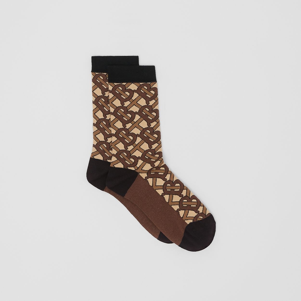 Monogram Intarsia Cotton Blend Socks - 3