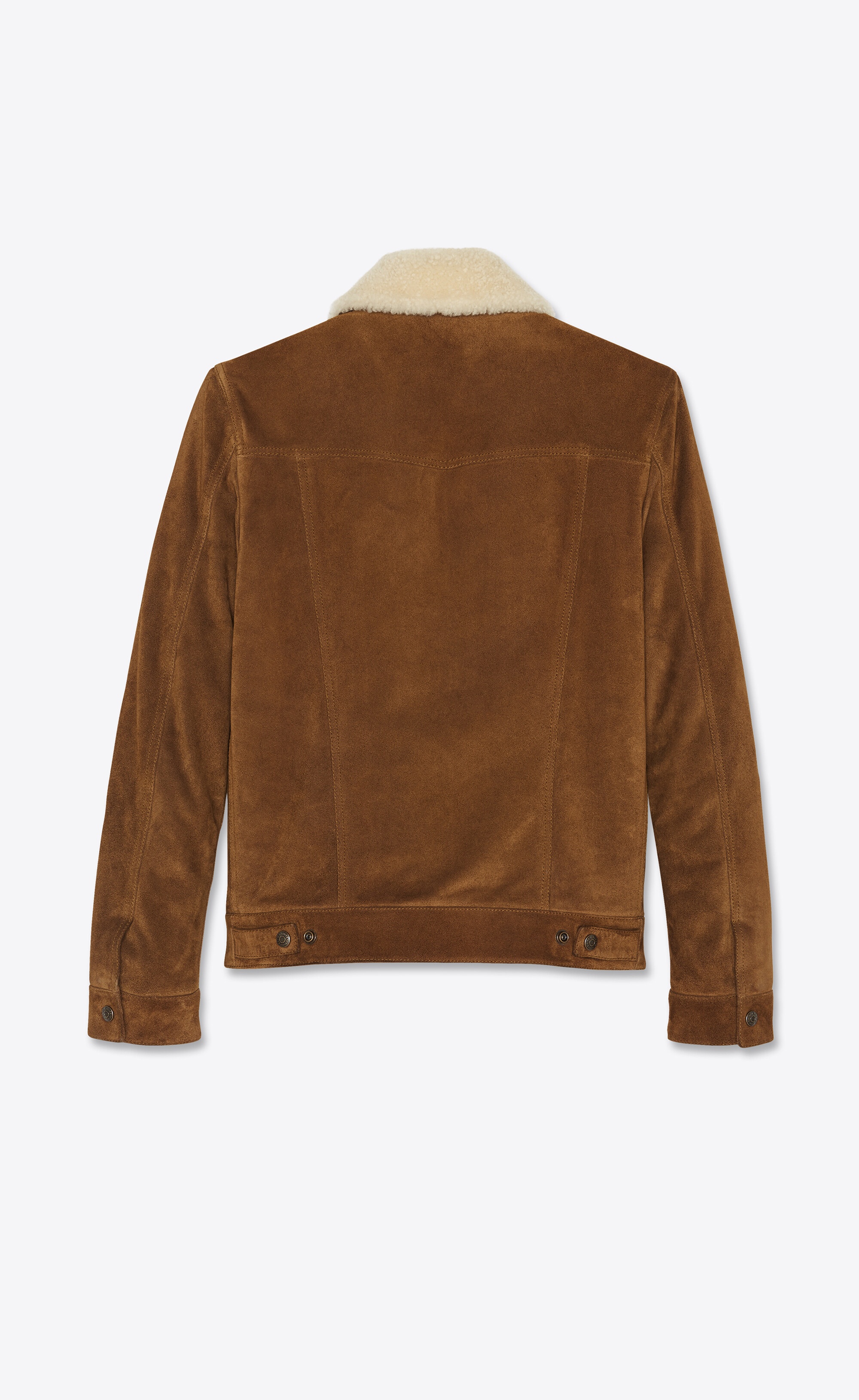 short jacket in suede and shearling - 3