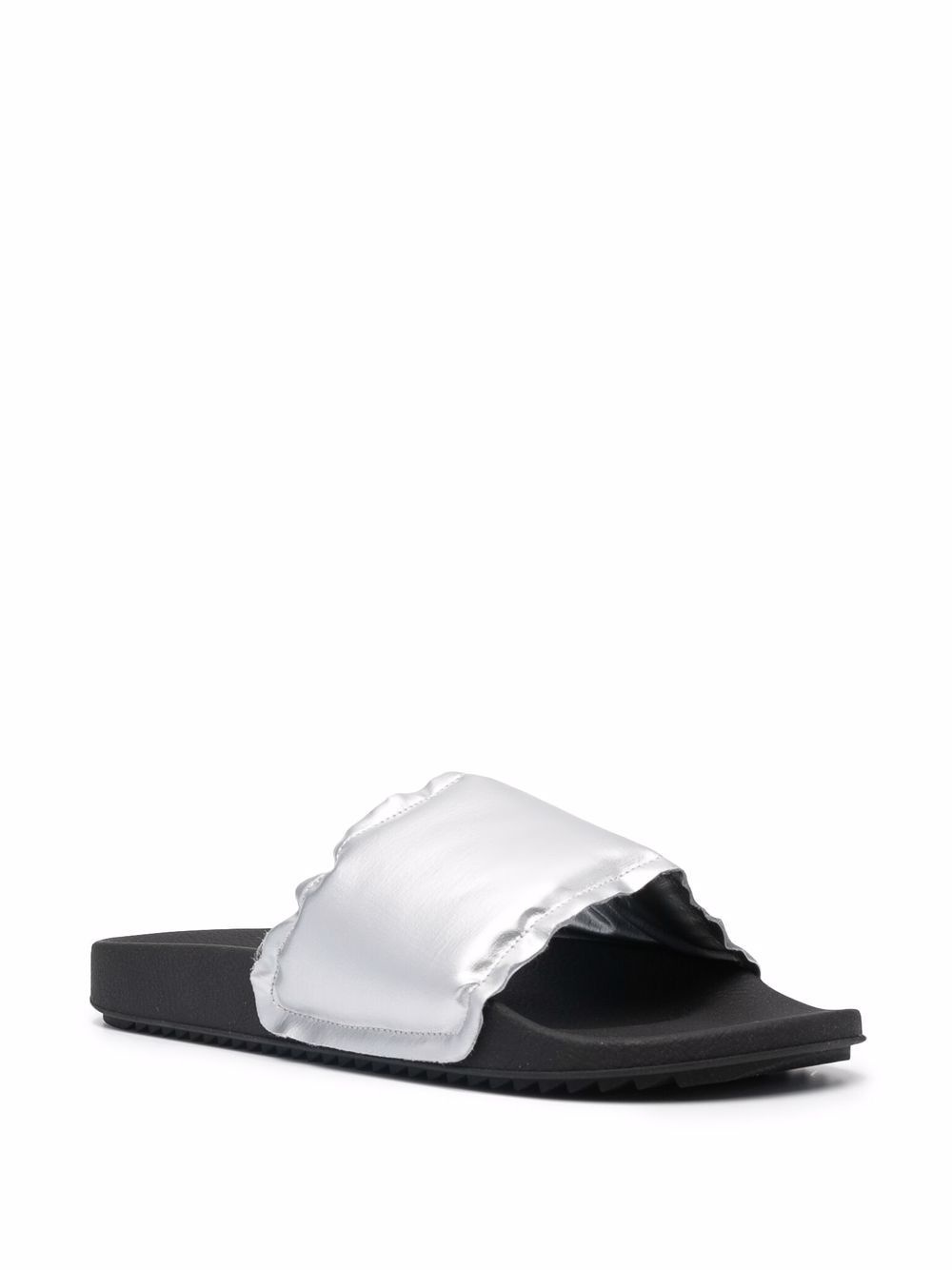 Puffer open-toe slides - 2